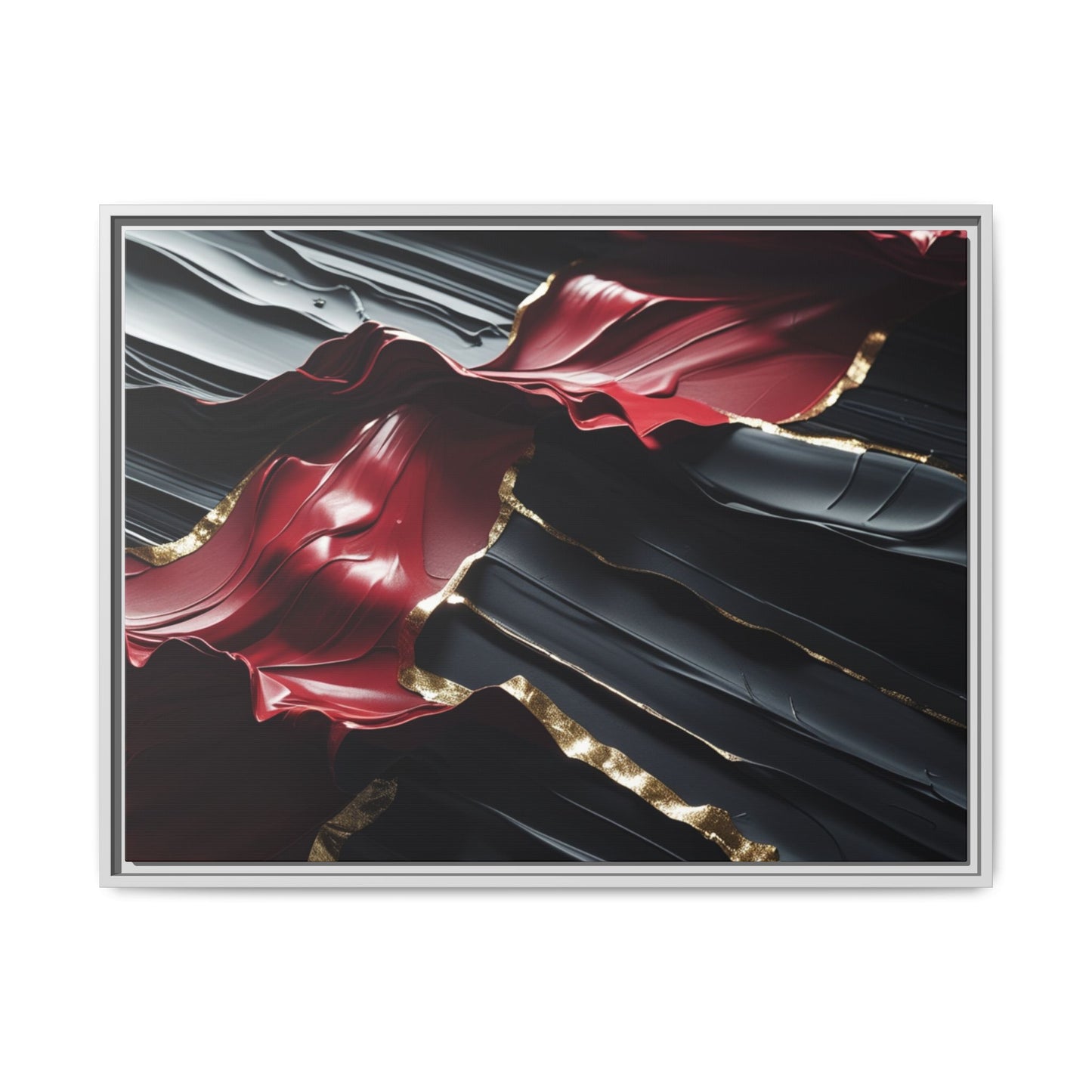Elegant Abstract Framed Canvas Art - Multi-color Wall Decor