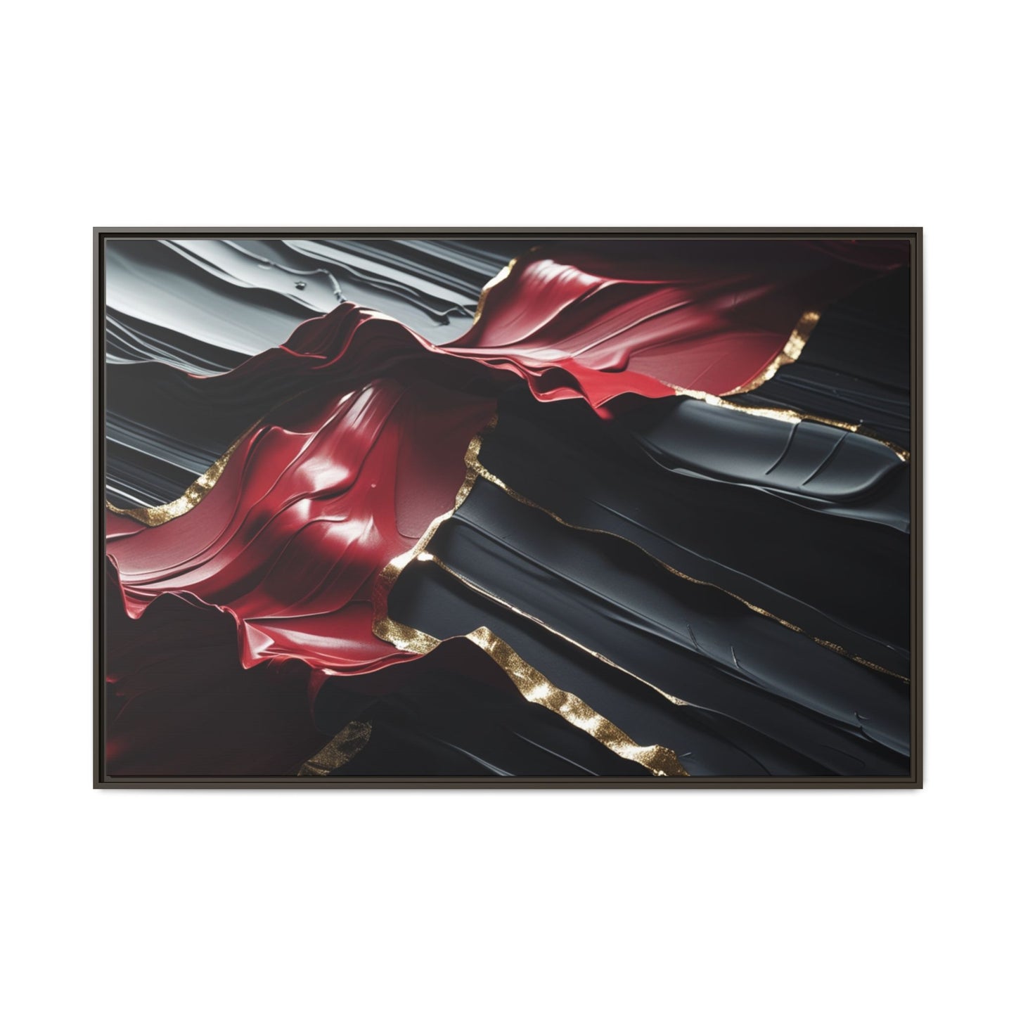 Elegant Abstract Framed Canvas Art - Multi-color Wall Decor