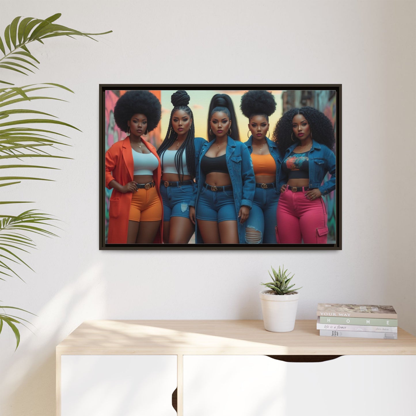 Matte Canvas, Framed (Multi-color)