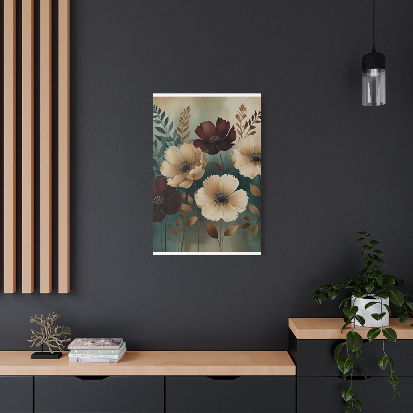 Floral Satin Canvas Art | Nature-Inspired Wall Décor