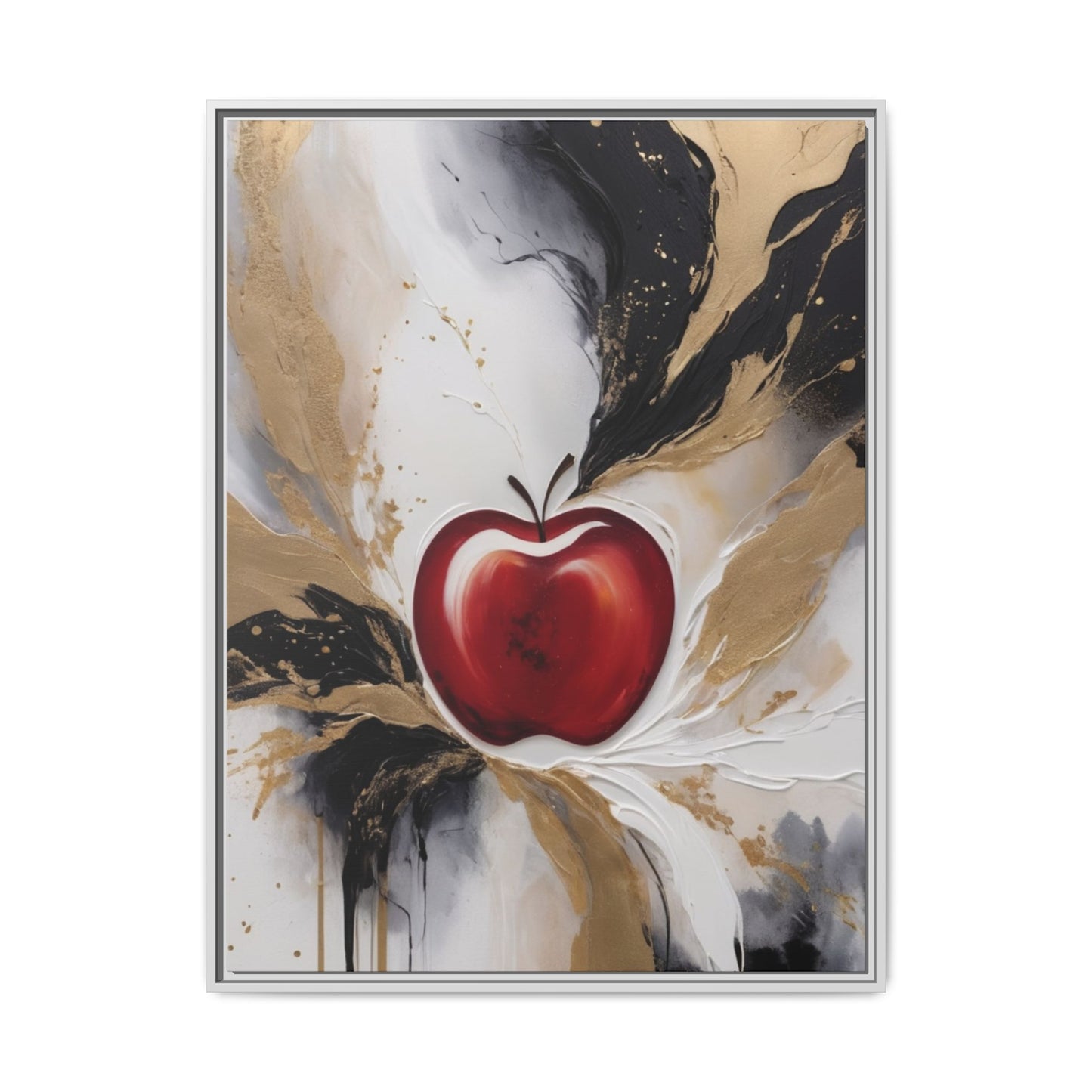 Elegant Apple Canvas Art Print - Framed Wall Decor