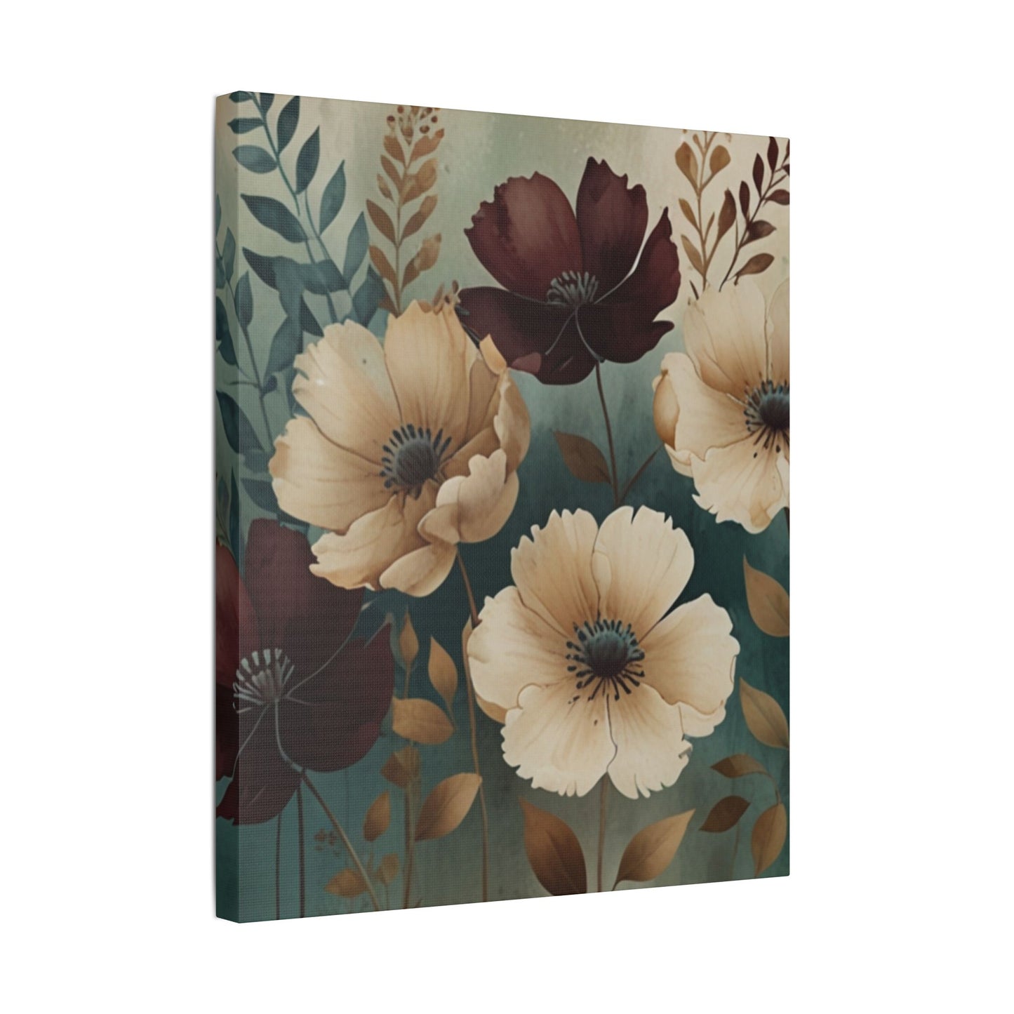 Floral Satin Canvas Art | Nature-Inspired Wall Décor