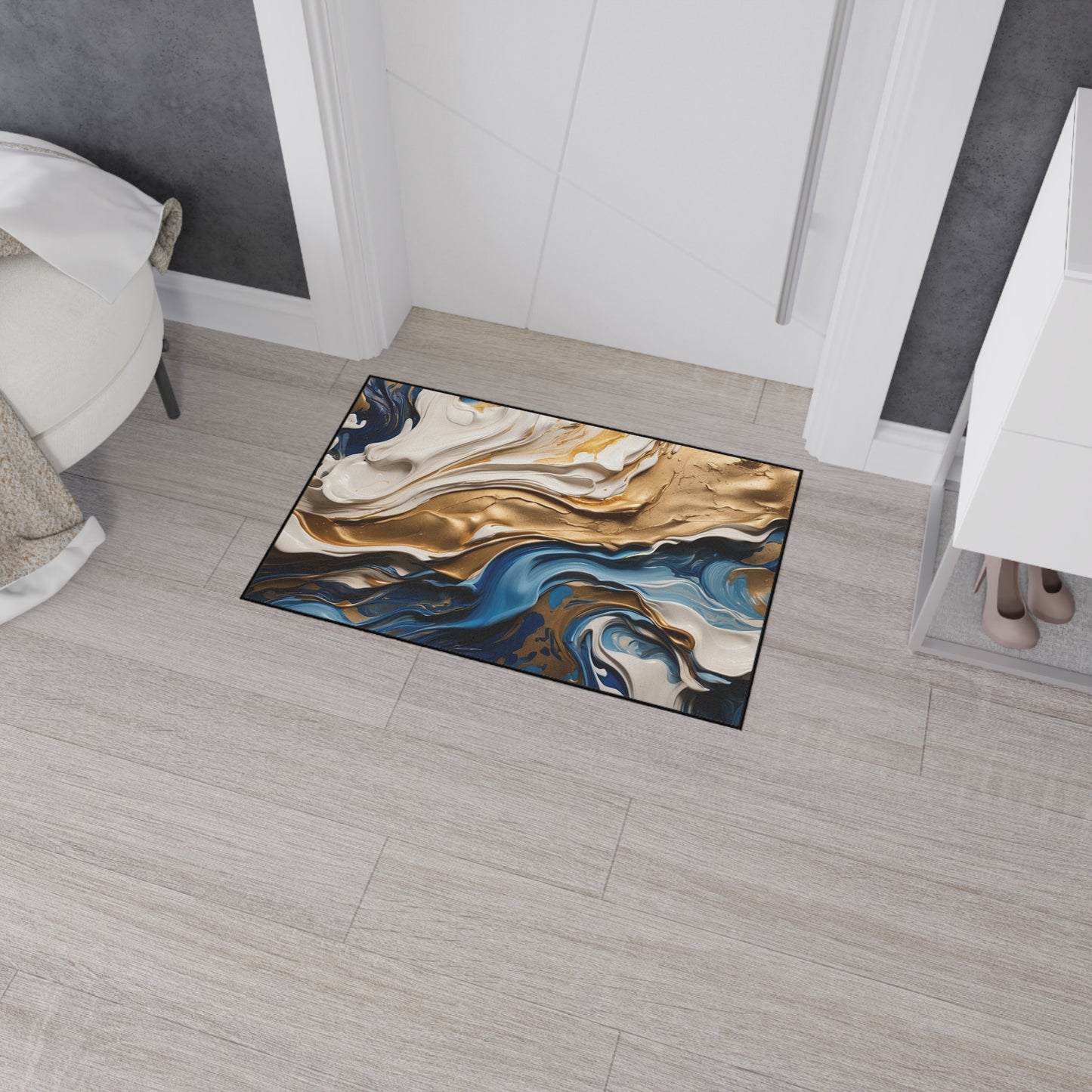 Elegant Marble Design Heavy Duty Floor Mat - Perfect for Home Decor and Holiday Gatherings