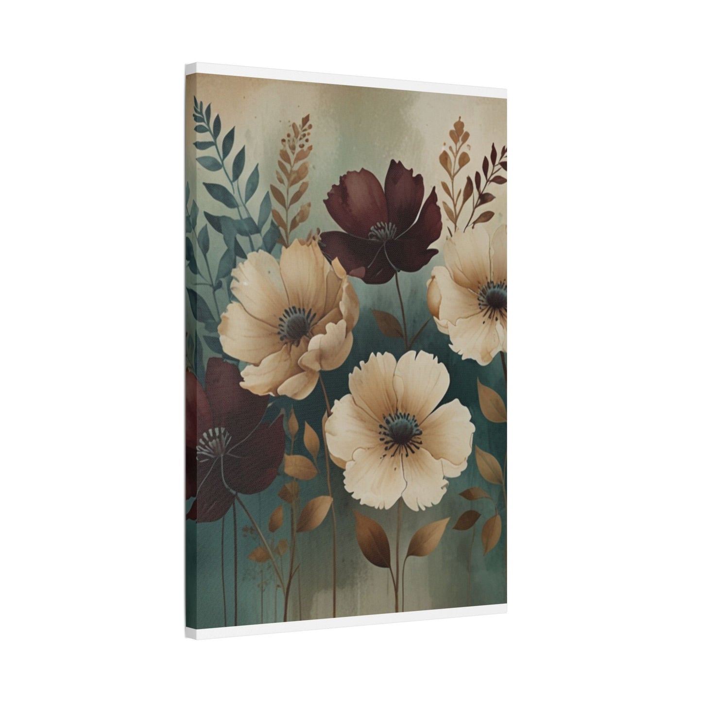Floral Satin Canvas Art | Nature-Inspired Wall Décor