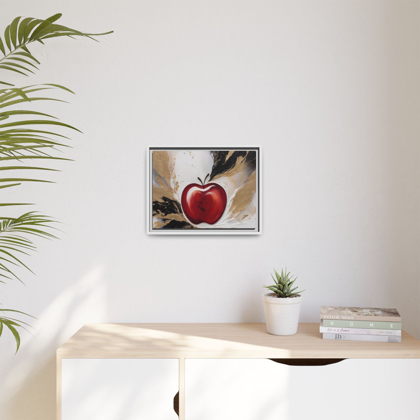 Elegant Apple Canvas Art Print - Framed Wall Decor