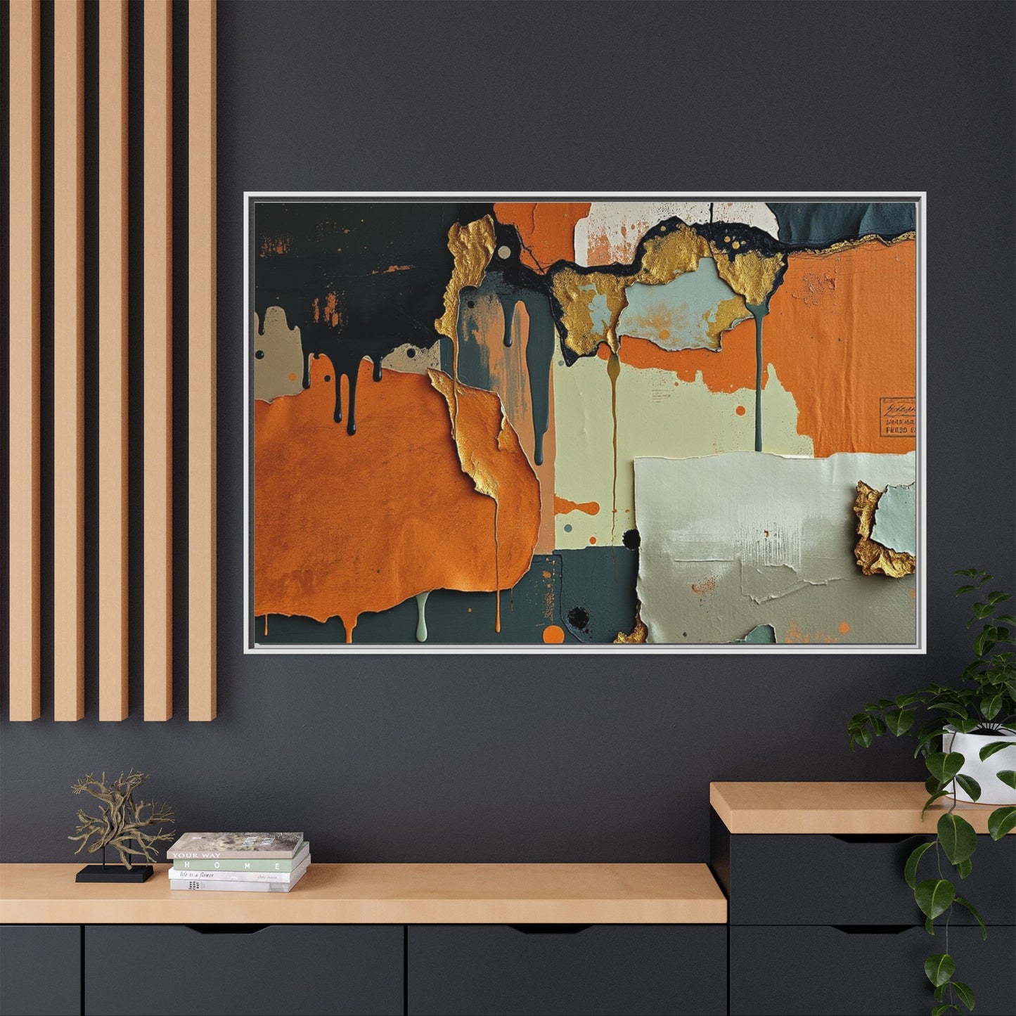 Matte Canvas, Framed (Multi-color)
