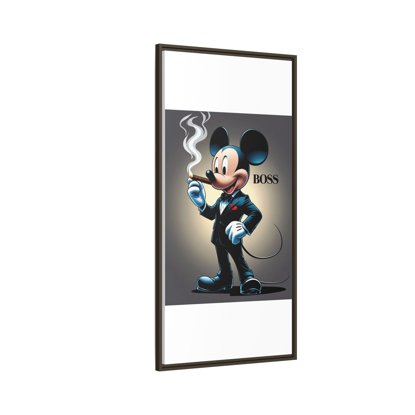 Framed Boss Mickey Mouse Canvas Art - Stylish Wall Decor for Fans