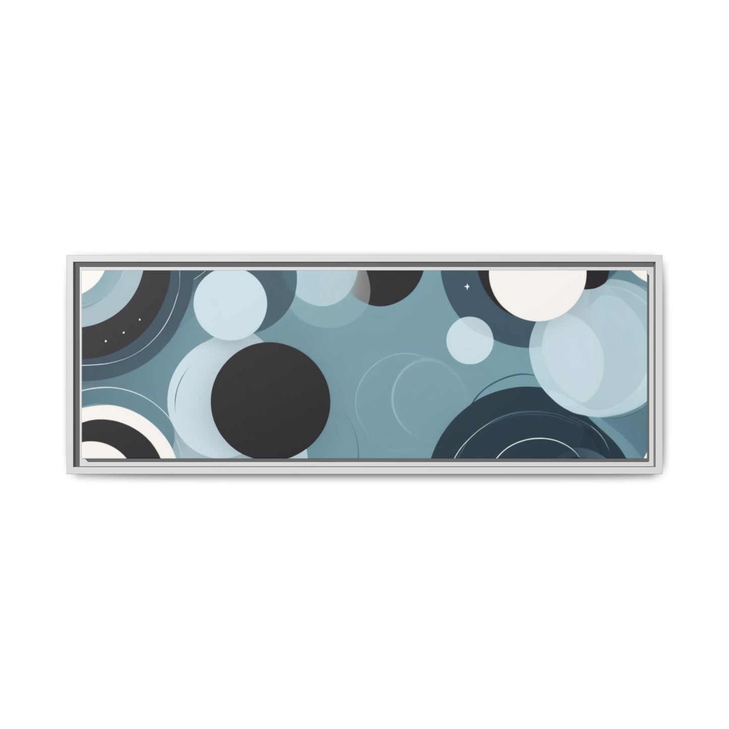 Modern Abstract Framed Canvas Art - Multi-Color Circles Decoration