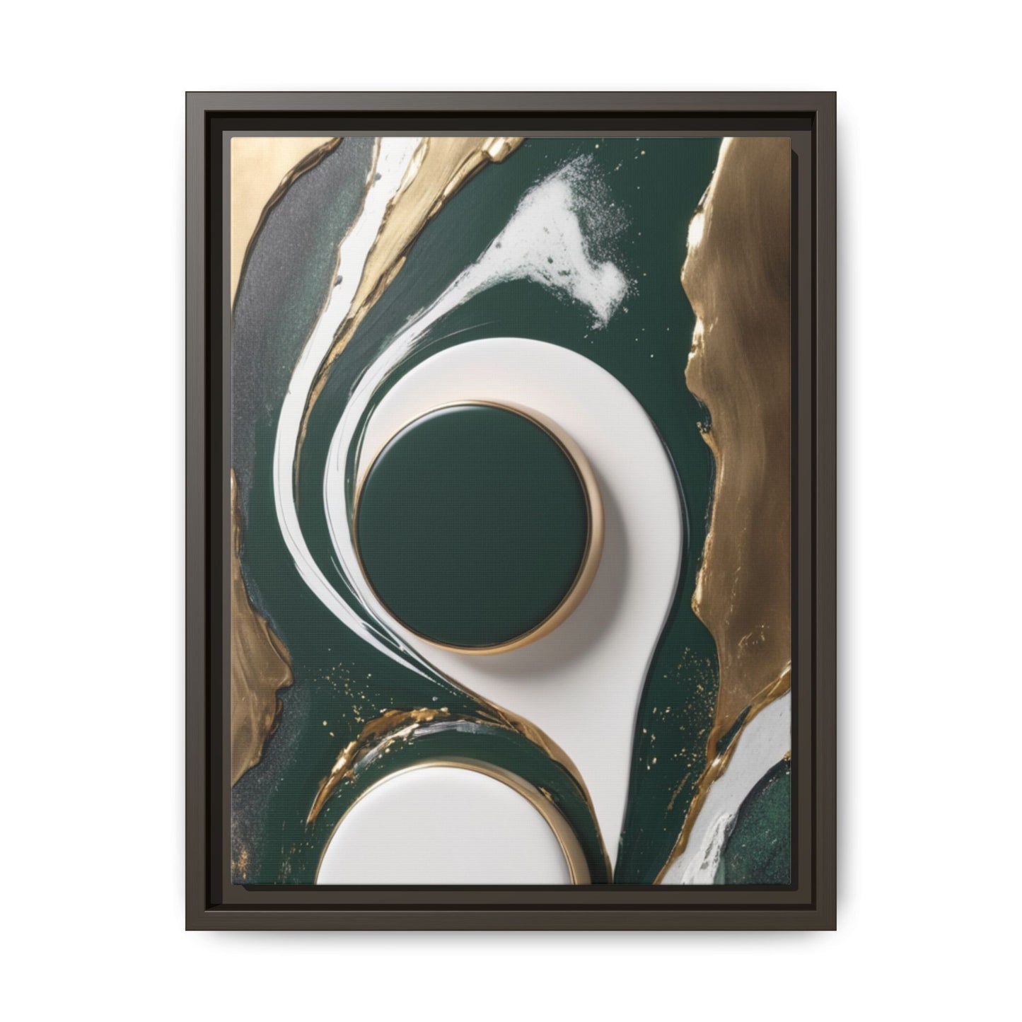 Elegant Abstract Framed Canvas Art - Modern Multi-Color Home Decor
