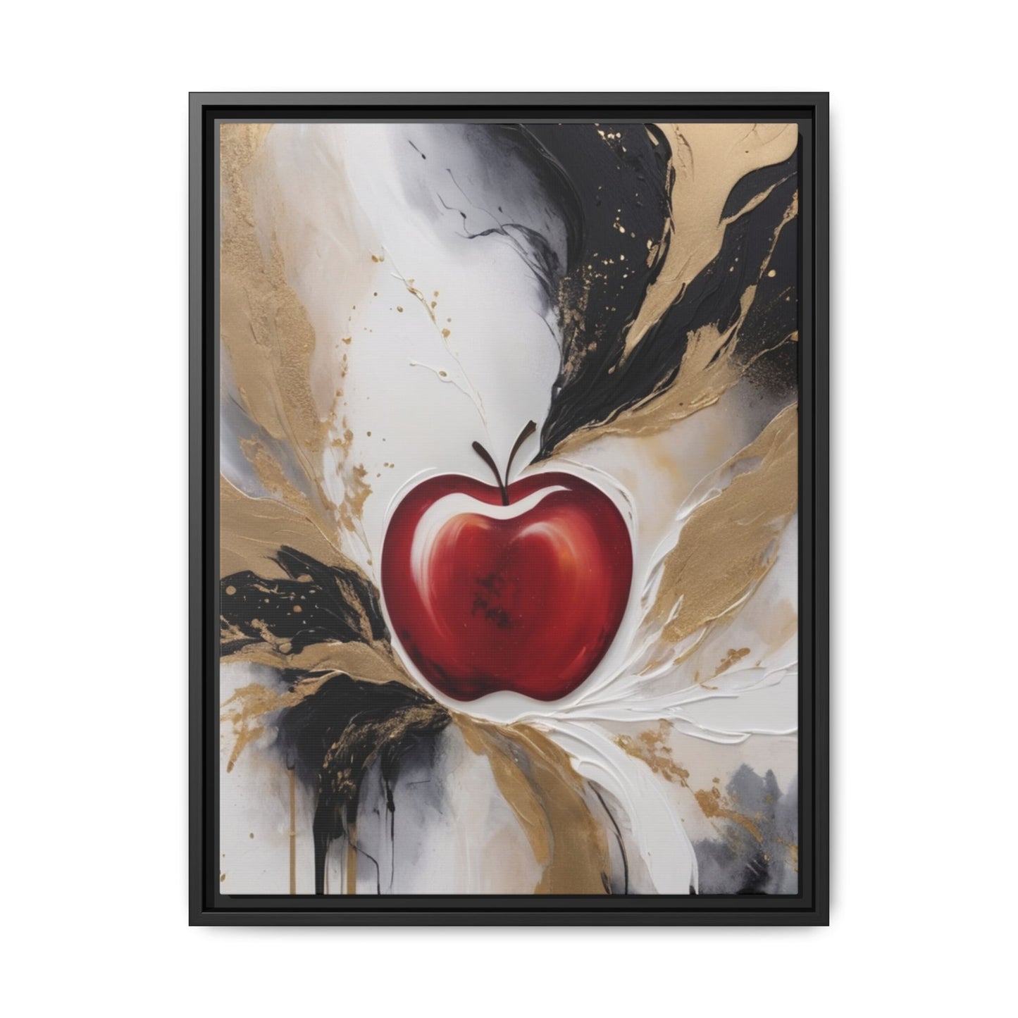 Elegant Apple Canvas Art Print - Framed Wall Decor