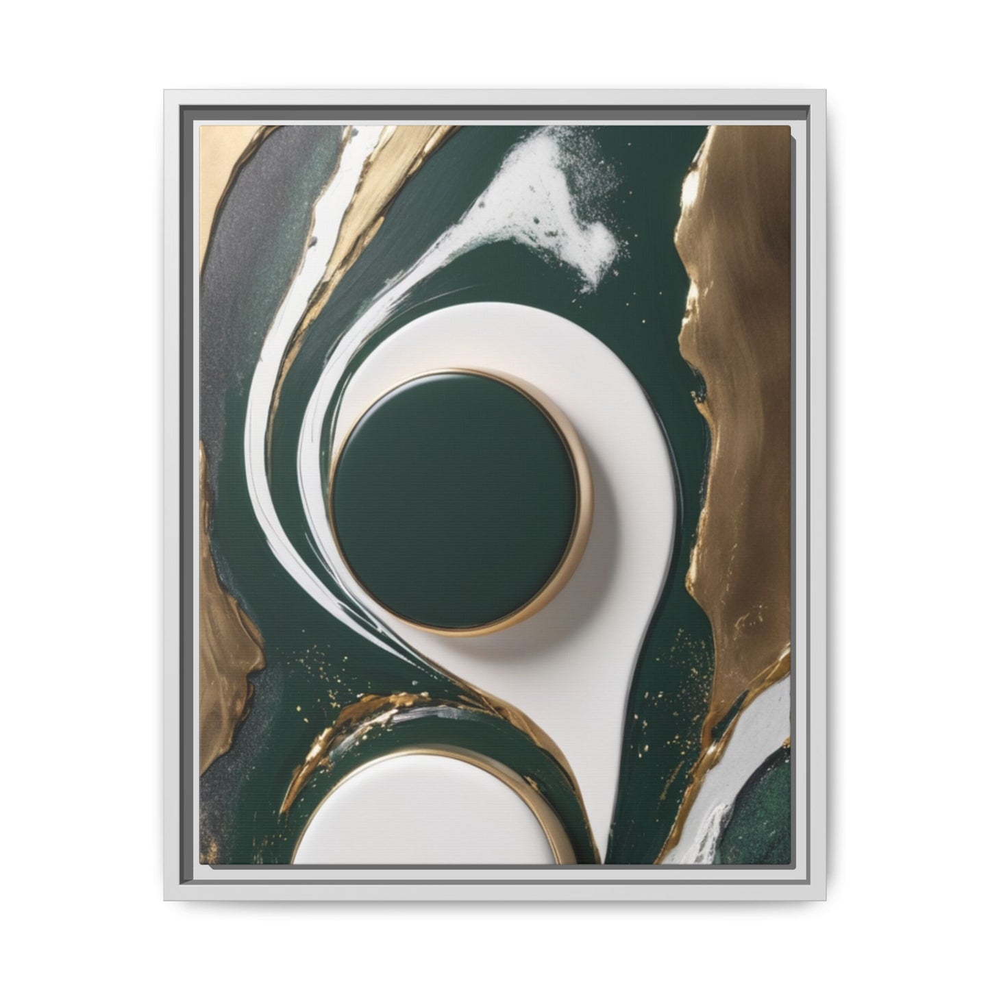 Elegant Abstract Framed Canvas Art - Modern Multi-Color Home Decor