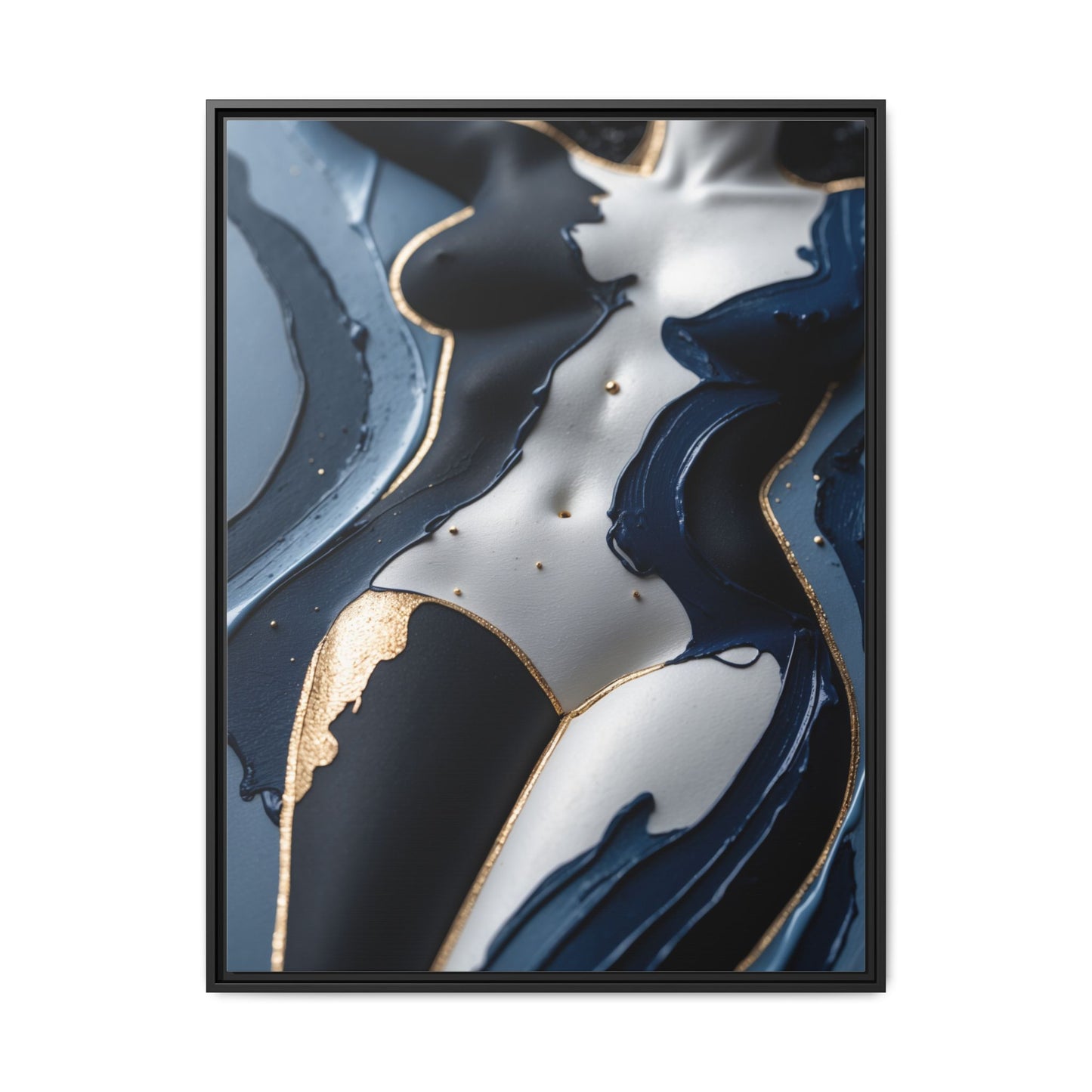 Sculpted in Midnight-Nude Canvas Print
