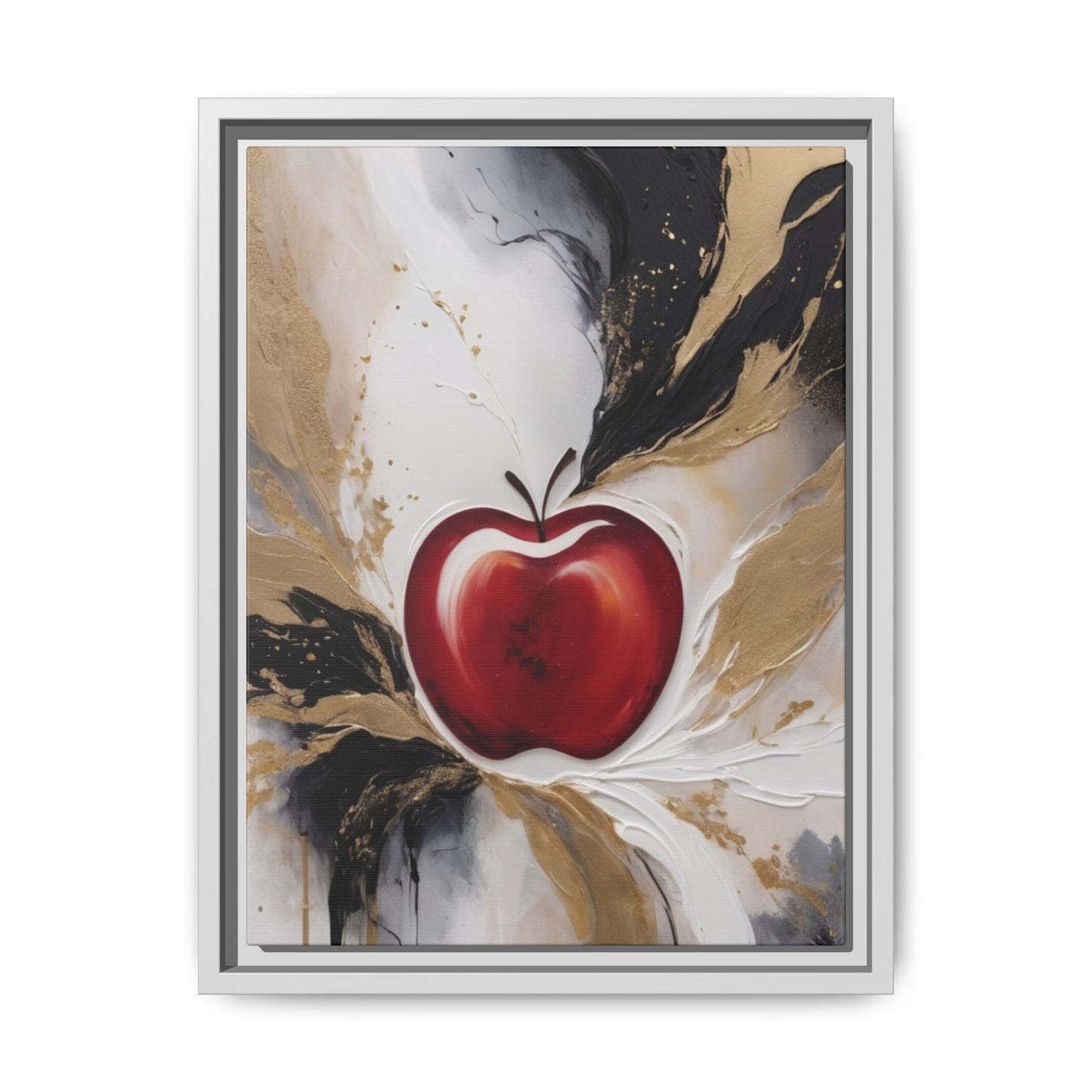 Elegant Apple Canvas Art Print - Framed Wall Decor