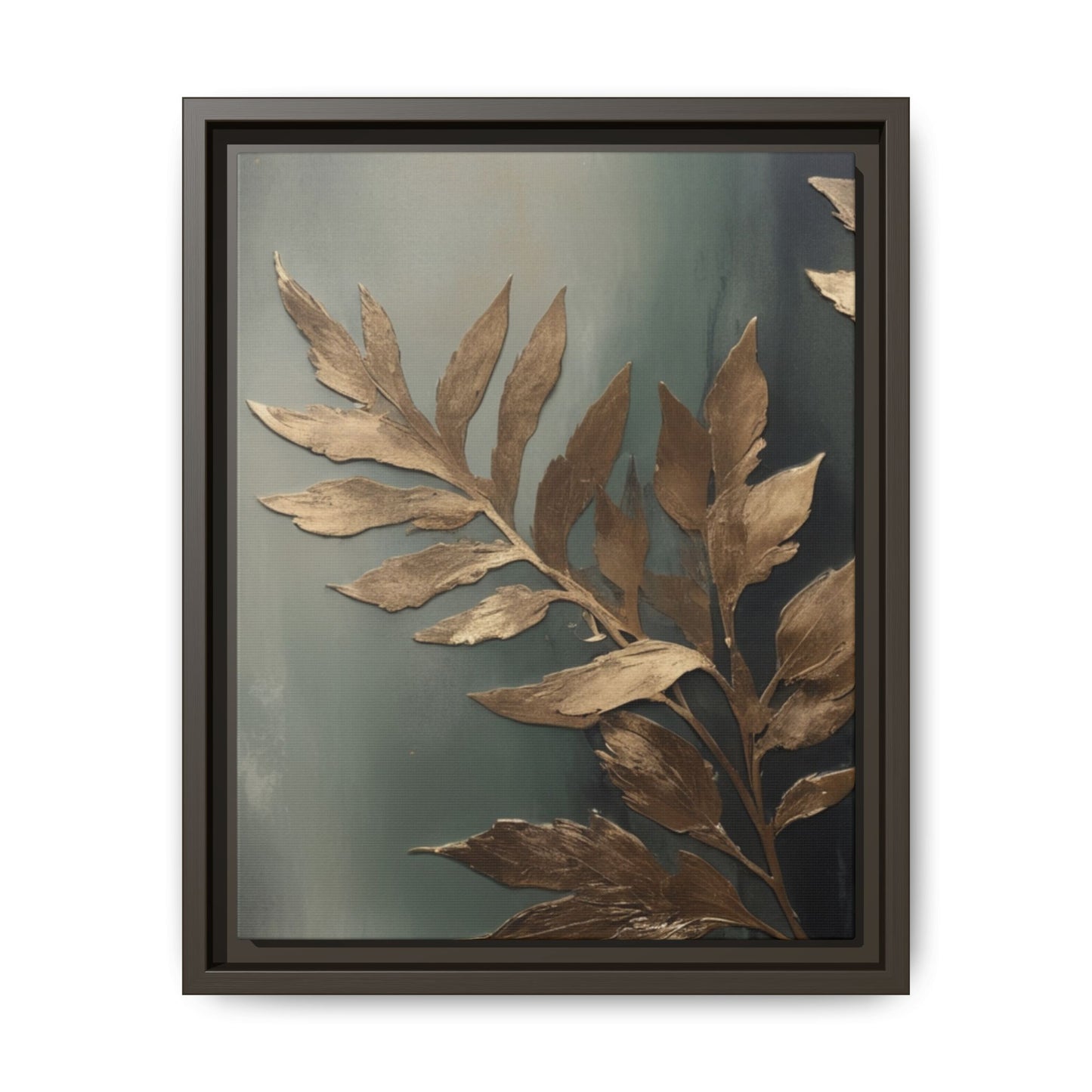 luxury Gold Leaf Framed Canvas Art - Multi-color Home Decor