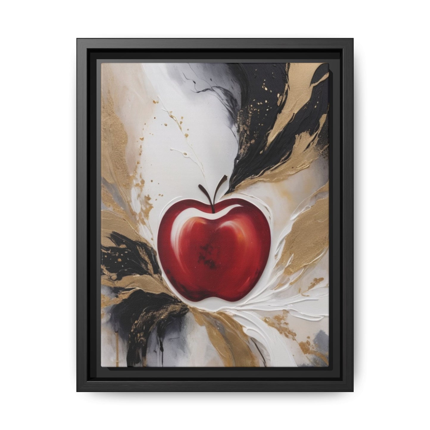 Elegant Apple Canvas Art Print - Framed Wall Decor