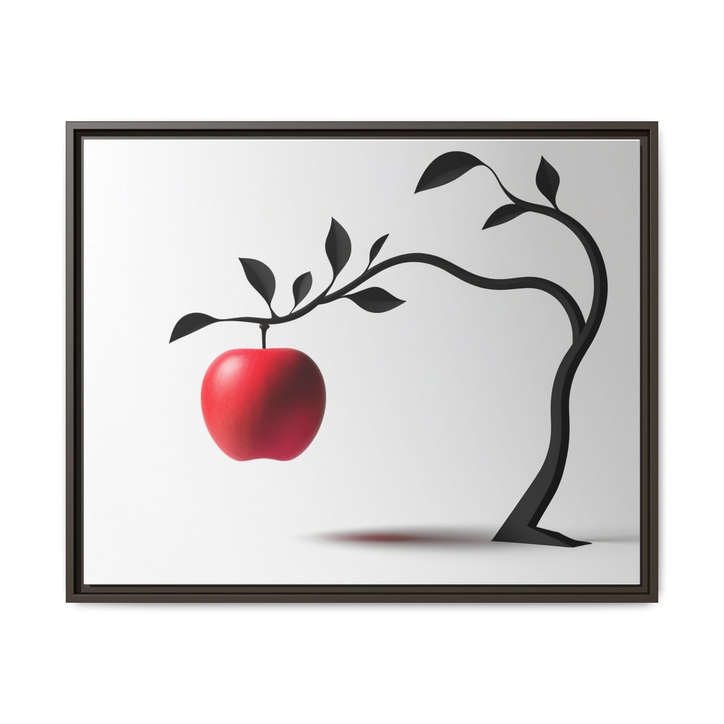Modern Framed Canvas Art - Red Apple Tree Decor for Home & Office