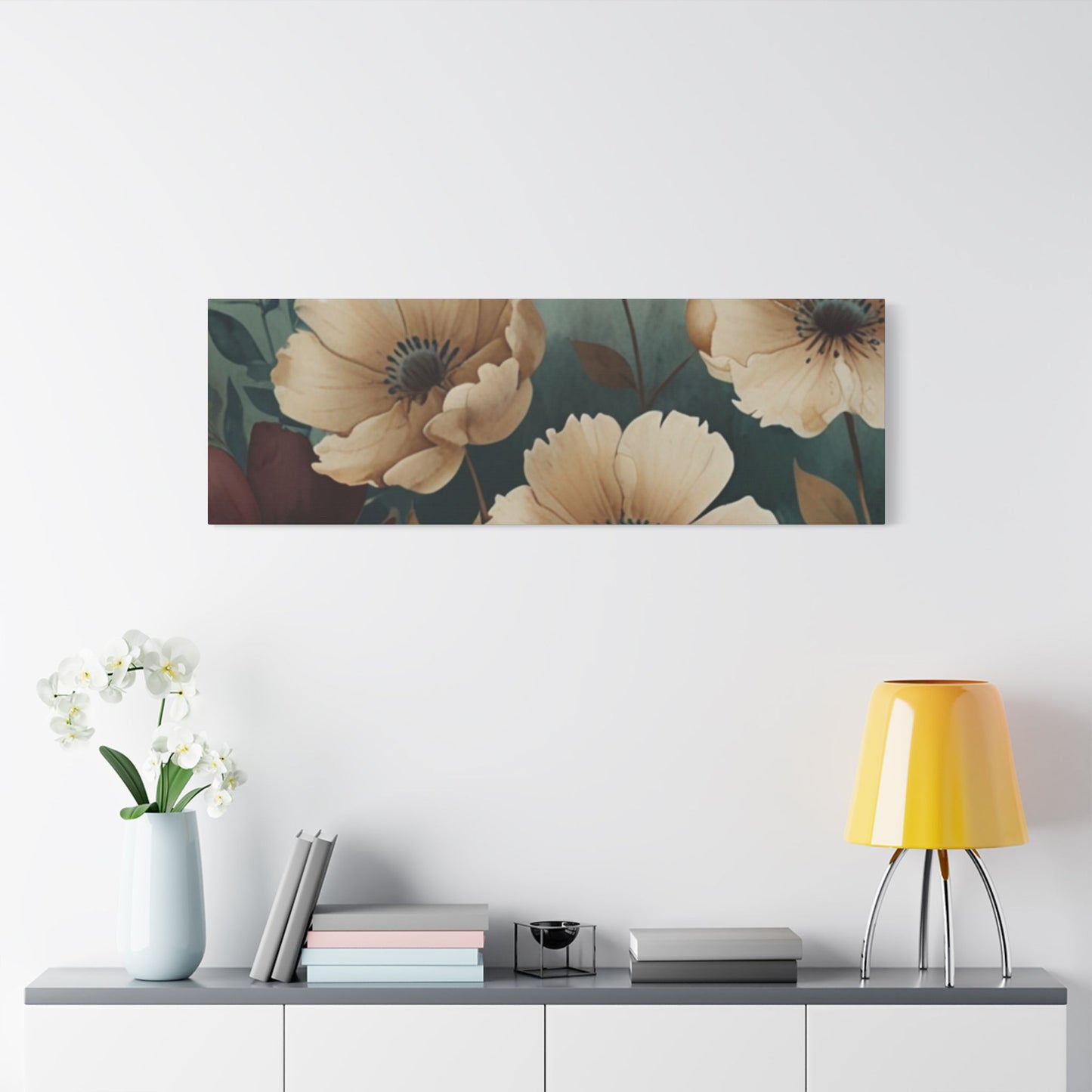 Floral Satin Canvas Art | Nature-Inspired Wall Décor