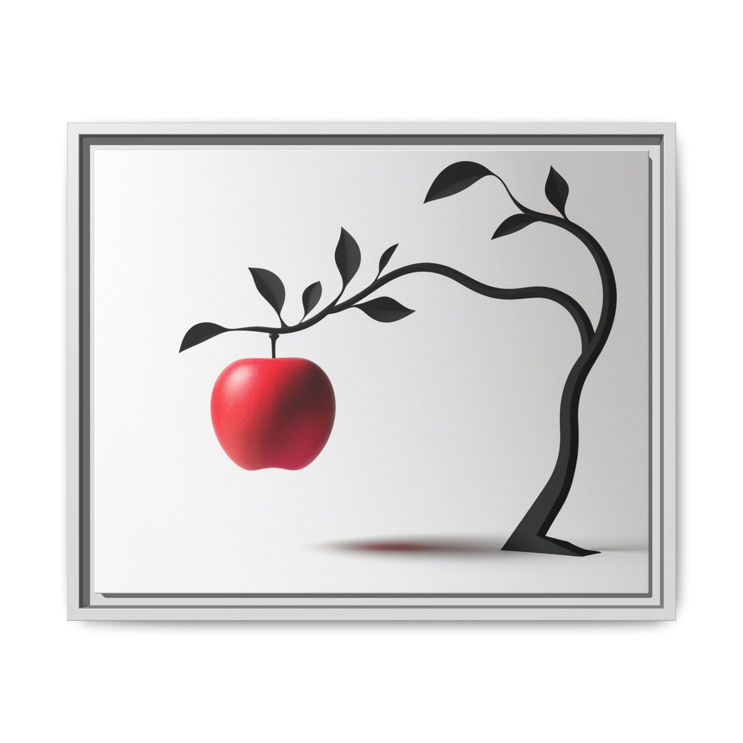 Modern Framed Canvas Art - Red Apple Tree Decor for Home & Office