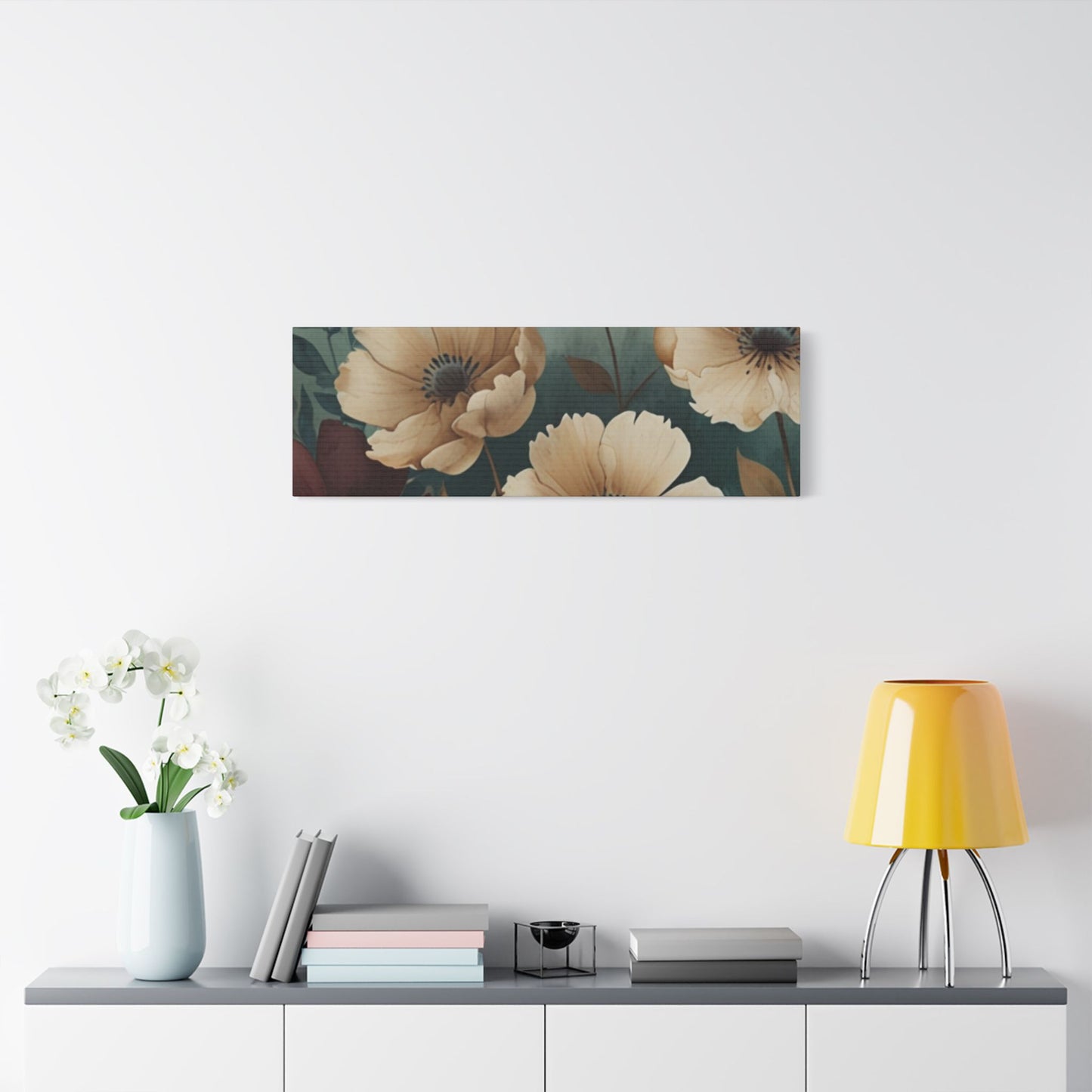 Floral Satin Canvas Art | Nature-Inspired Wall Décor