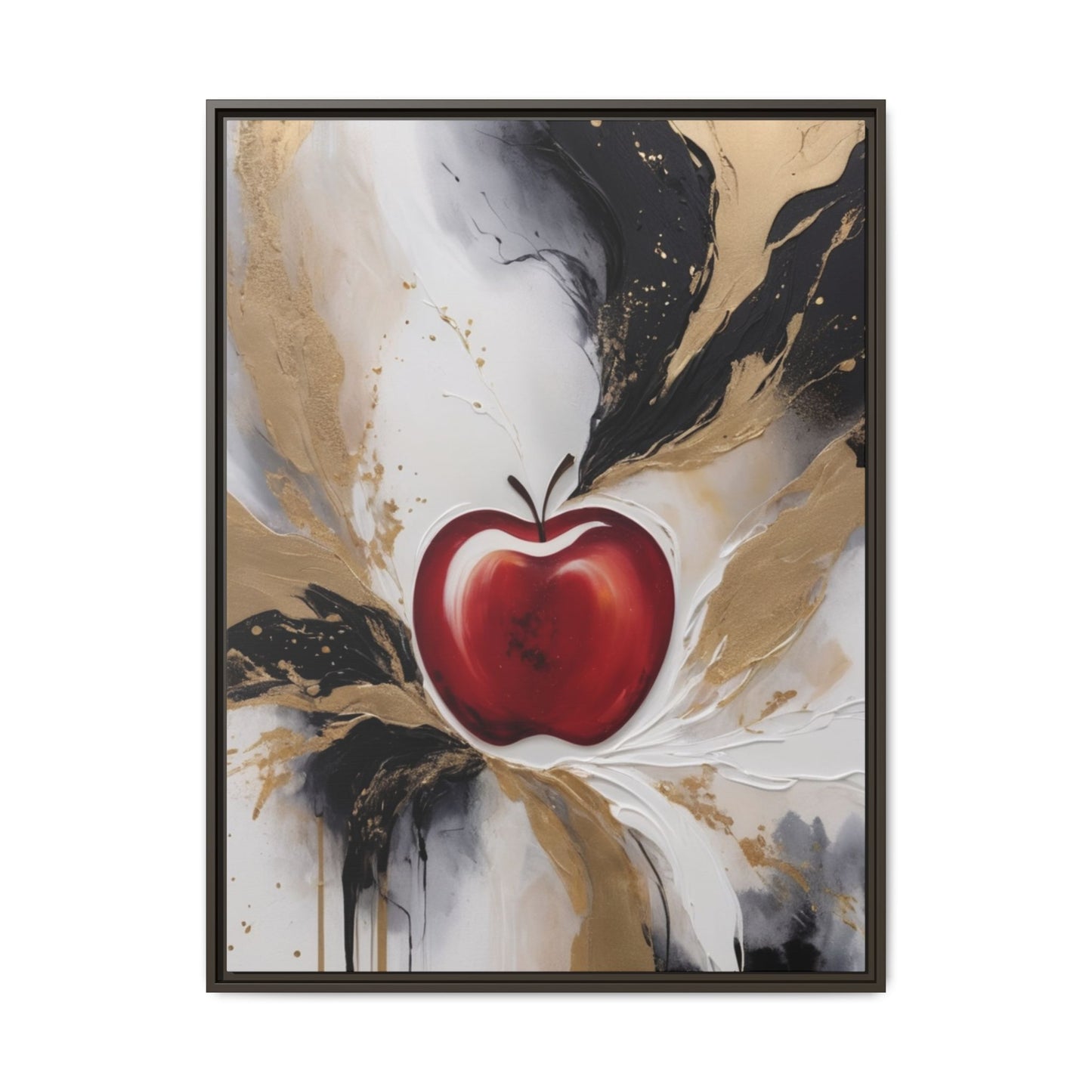 Elegant Apple Canvas Art Print - Framed Wall Decor