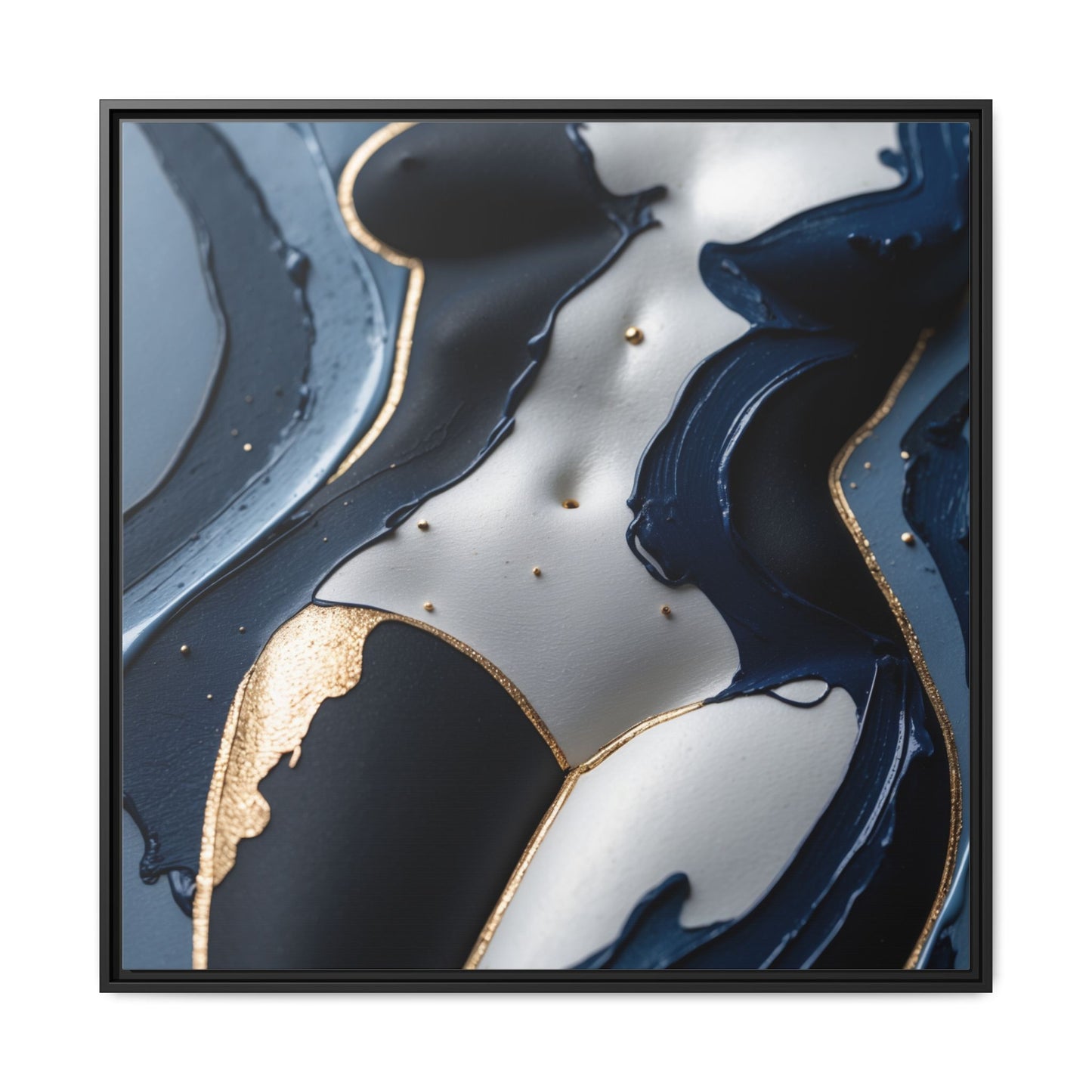 Sculpted in Midnight-Nude Canvas Print
