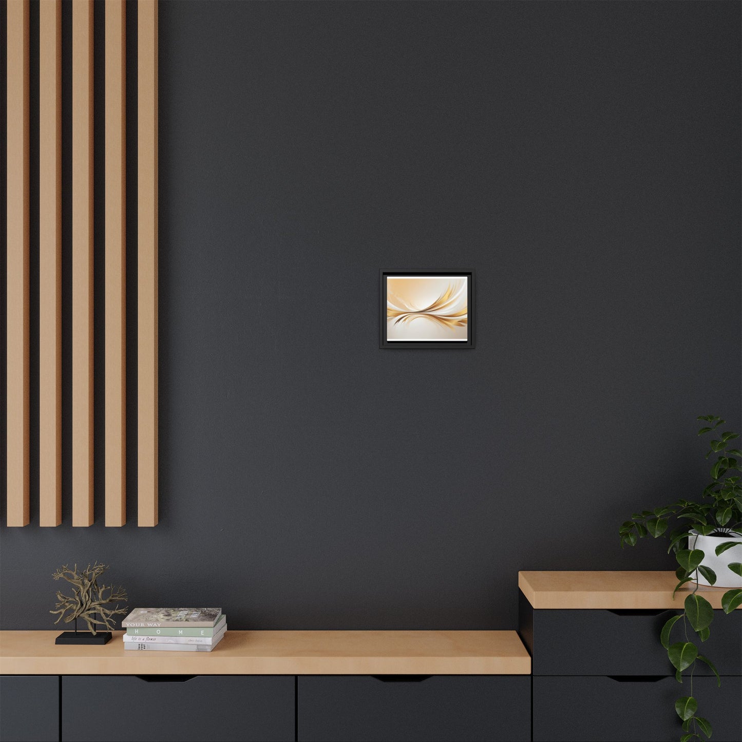 Modern Abstract Wall Art - Framed Matte Canvas Decor