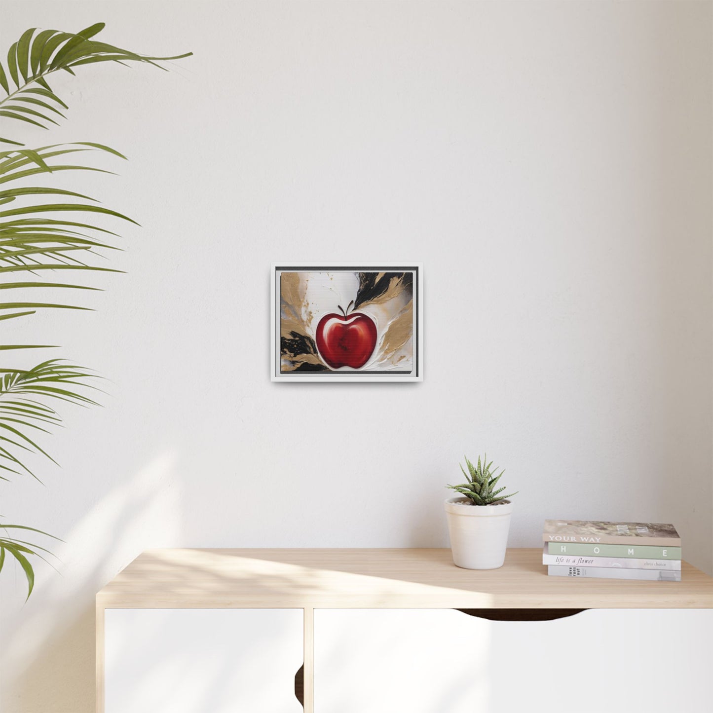 Elegant Apple Canvas Art Print - Framed Wall Decor