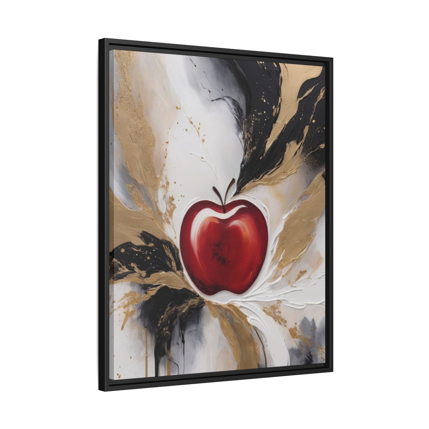 Elegant Apple Canvas Art Print - Framed Wall Decor