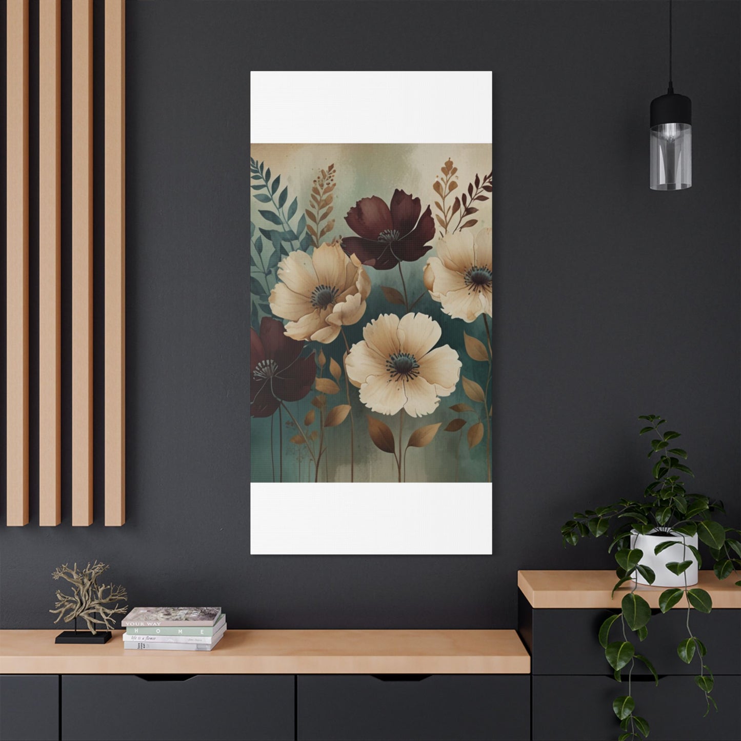 Floral Satin Canvas Art | Nature-Inspired Wall Décor
