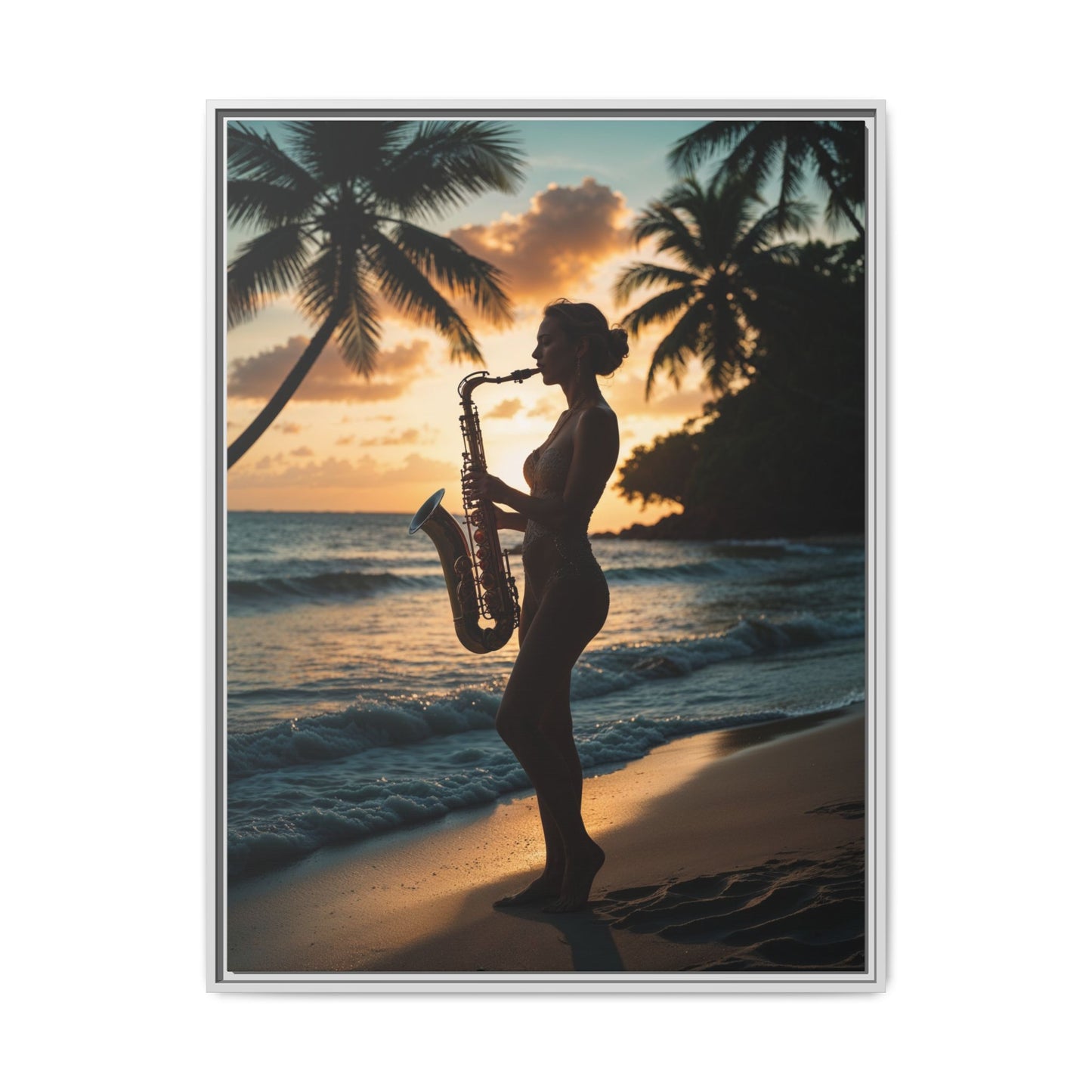 Saxophone Sunset on the beach