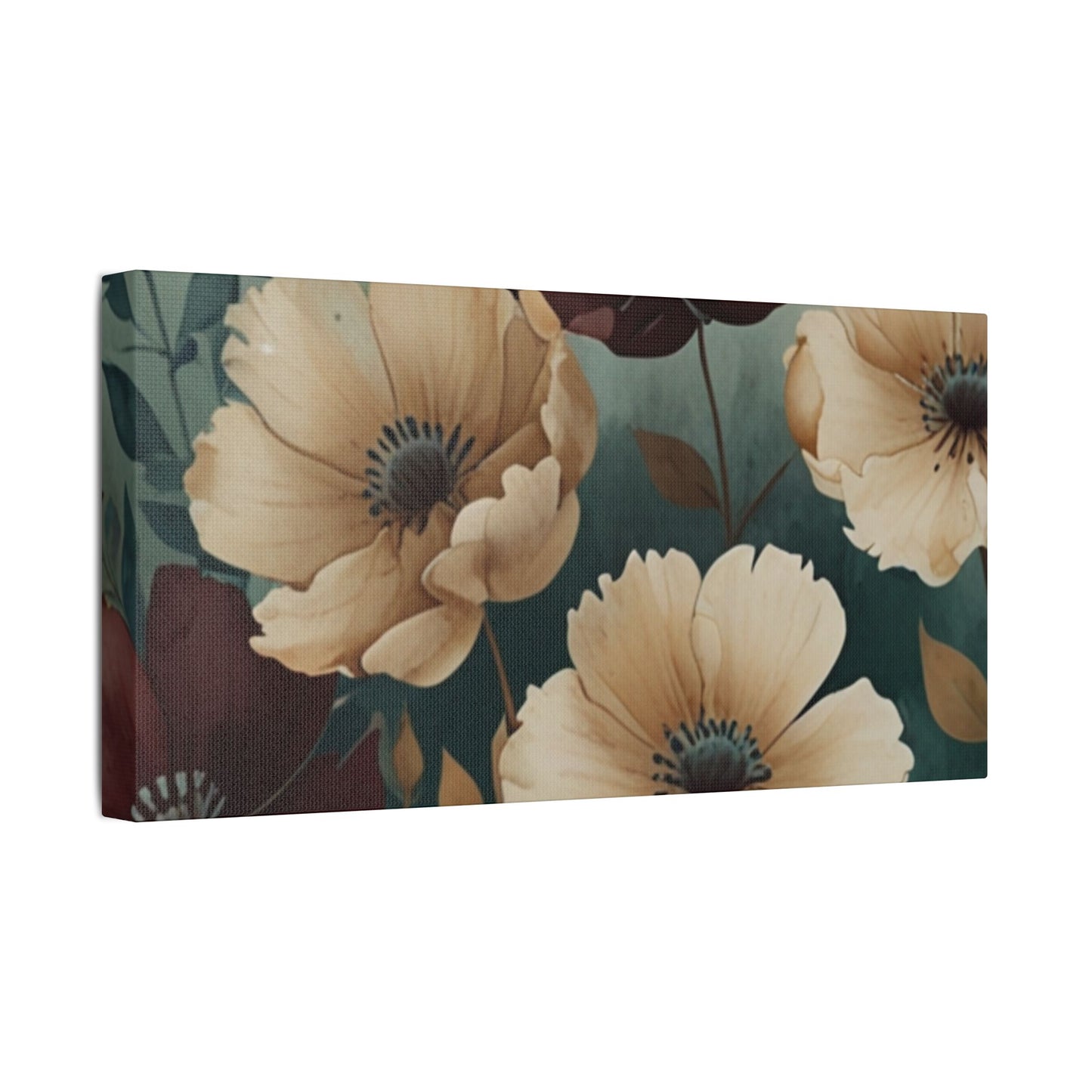 Floral Satin Canvas Art | Nature-Inspired Wall Décor