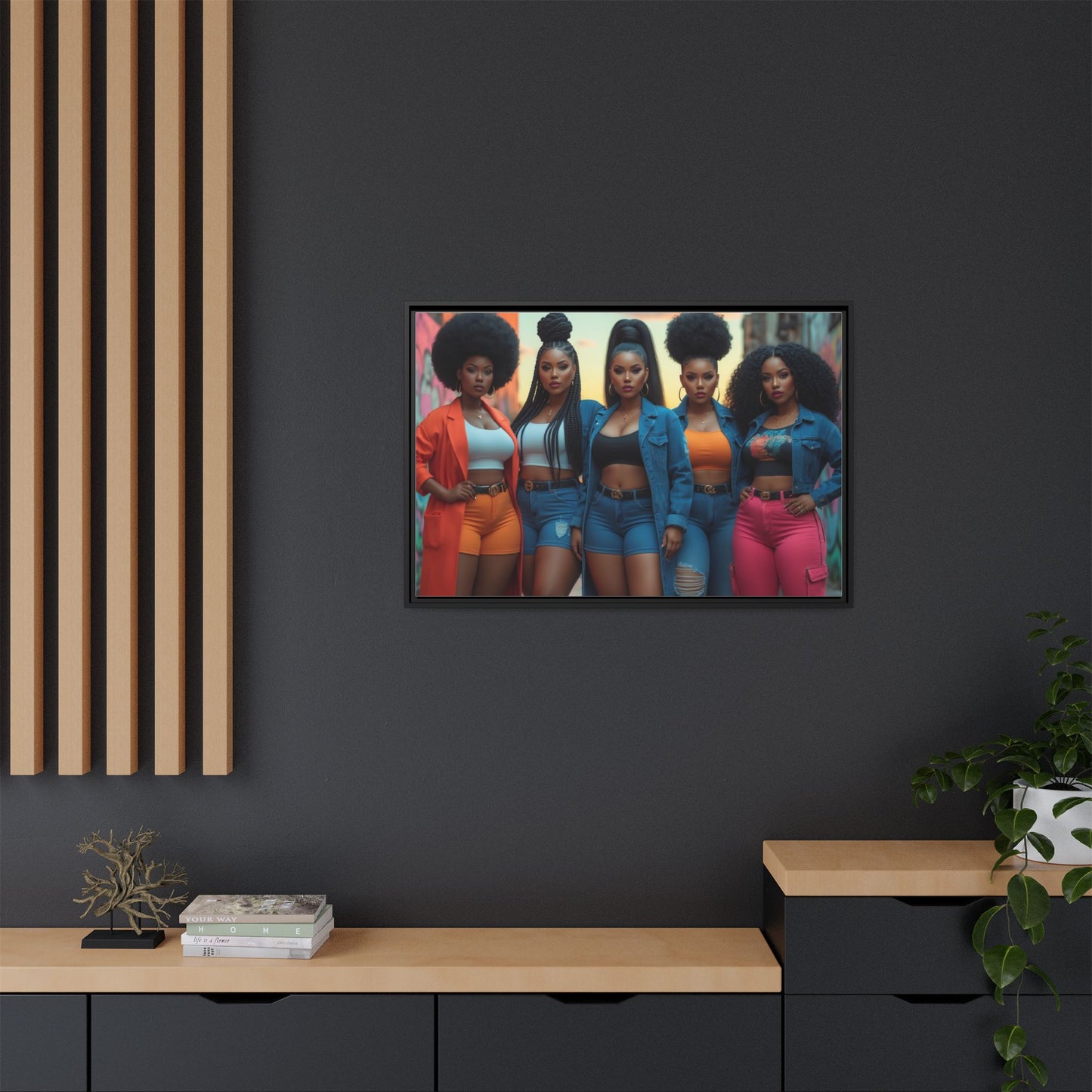Matte Canvas, Framed (Multi-color)