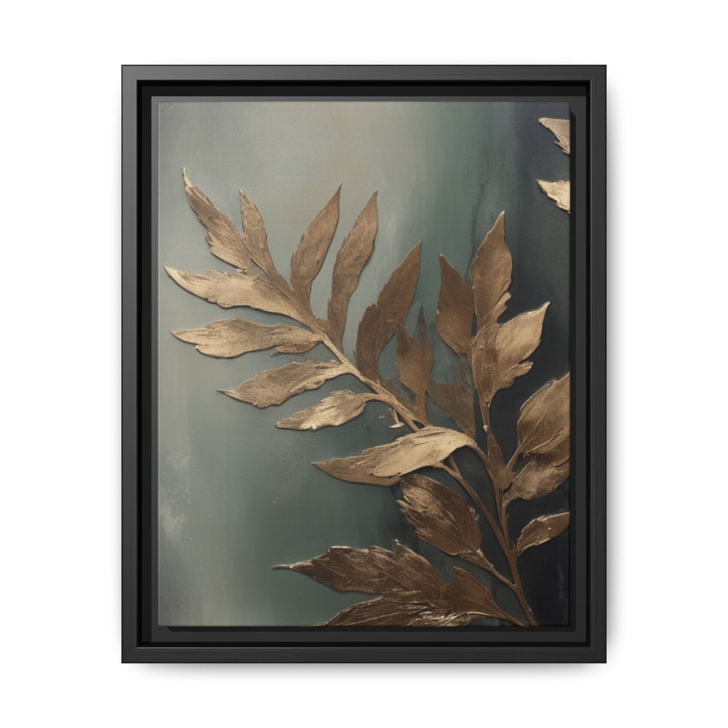 luxury Gold Leaf Framed Canvas Art - Multi-color Home Decor