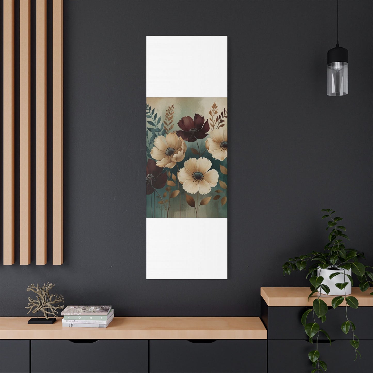 Floral Satin Canvas Art | Nature-Inspired Wall Décor