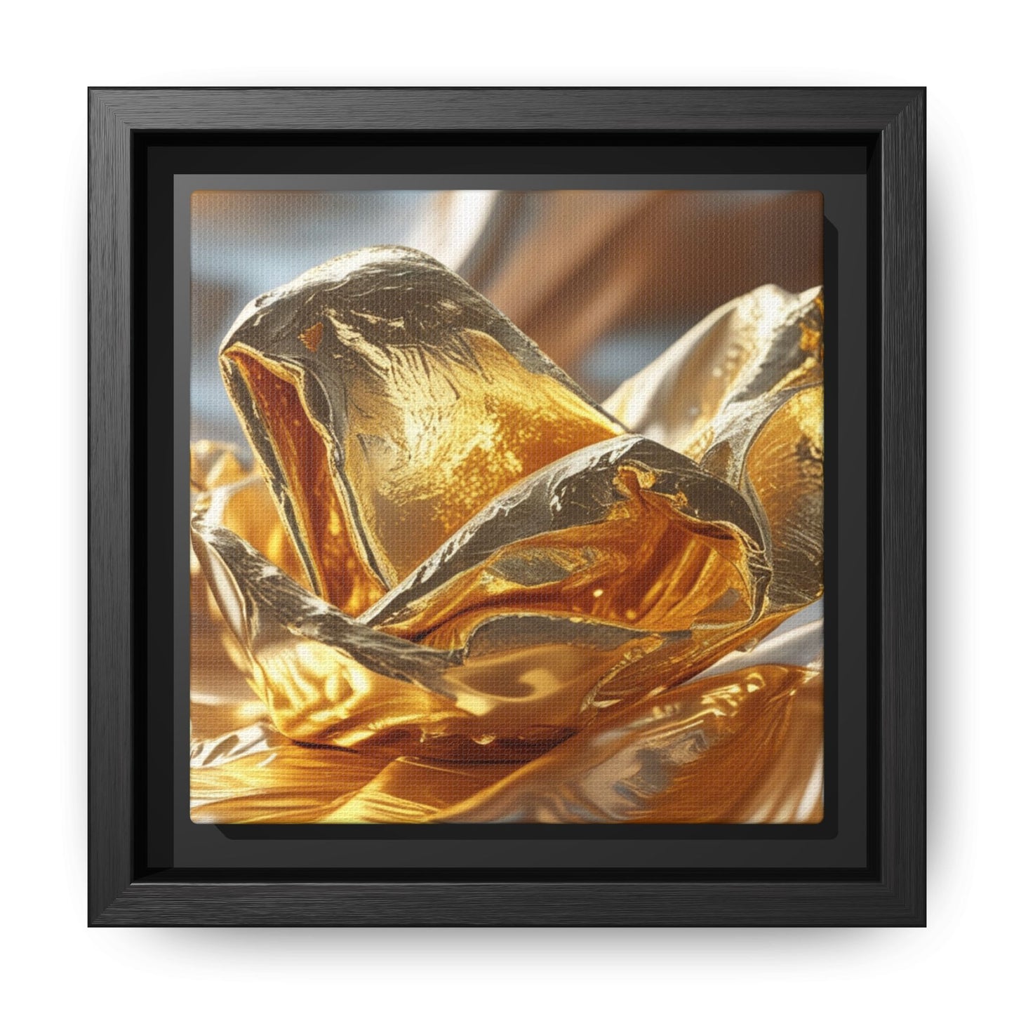 Gold Foil Rose Canvas Art - Elegant Home Decor
