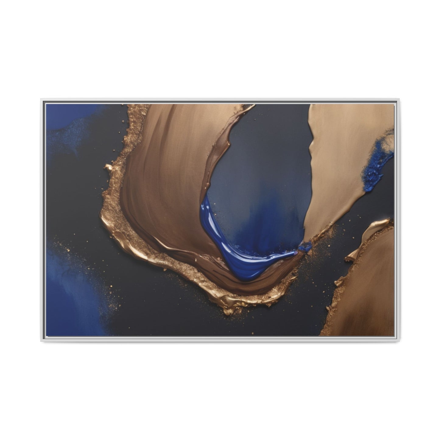 Elegant Abstract Canvas Art - Multi-Color Framed Wall Decor