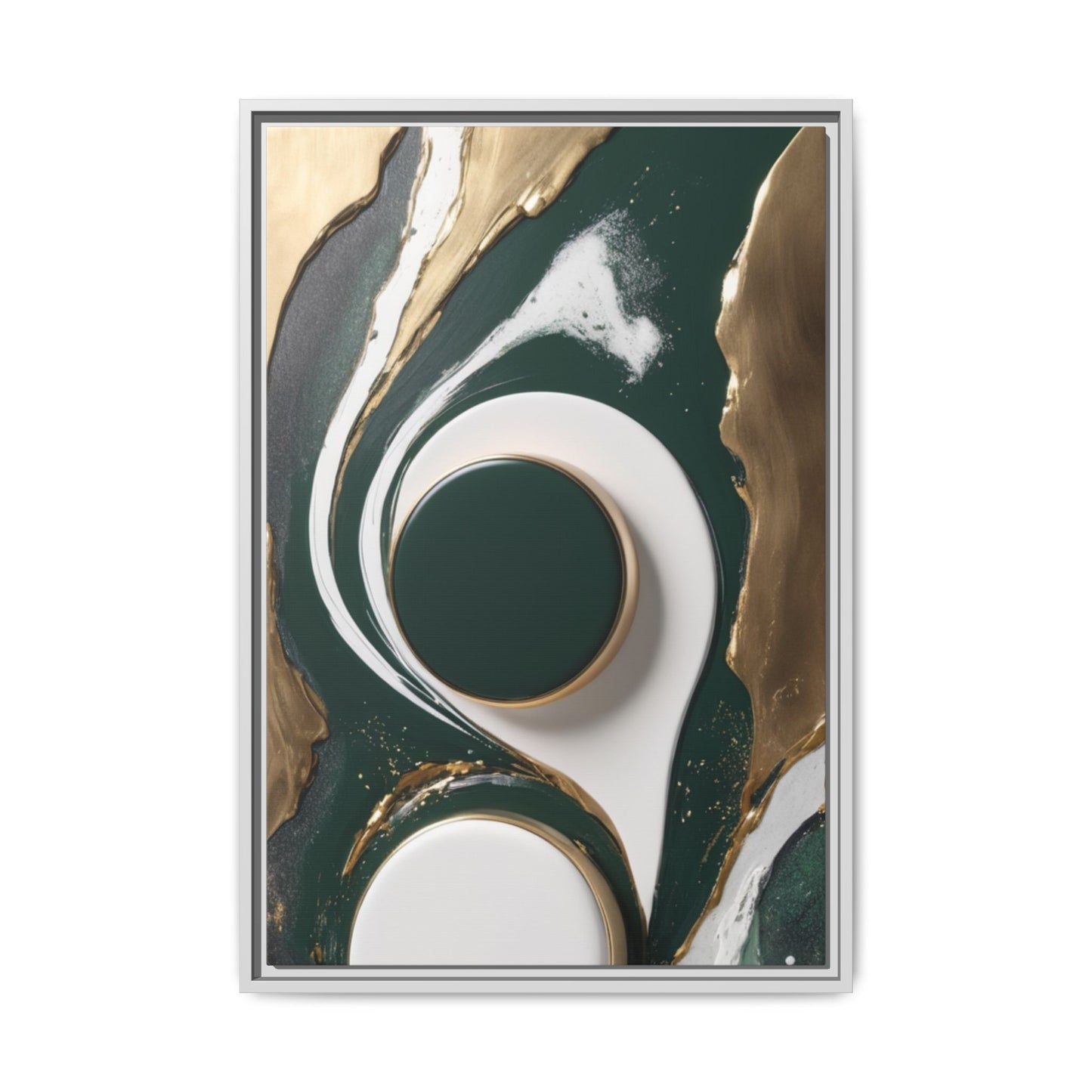 Elegant Abstract Framed Canvas Art - Modern Multi-Color Home Decor