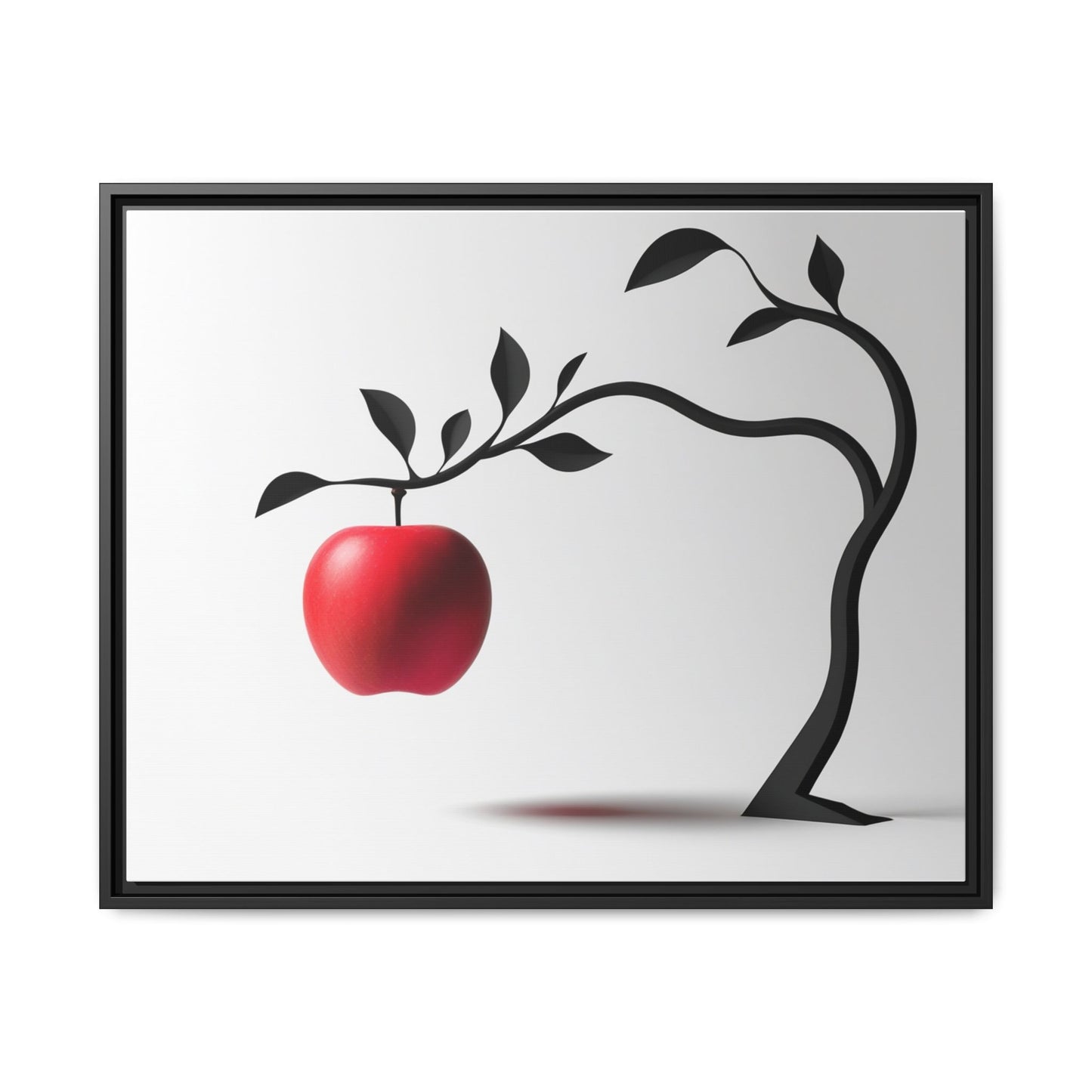 Modern Framed Canvas Art - Red Apple Tree Decor for Home & Office