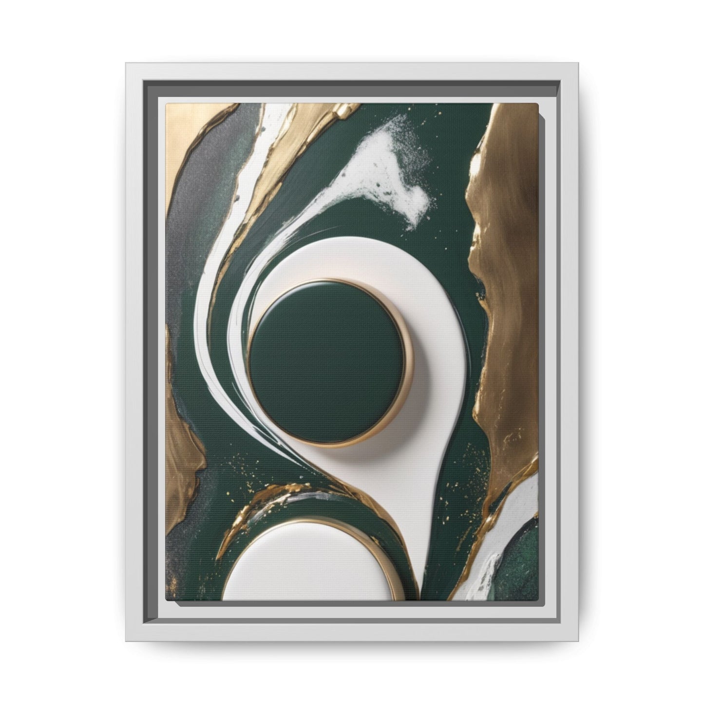 Elegant Abstract Framed Canvas Art - Modern Multi-Color Home Decor