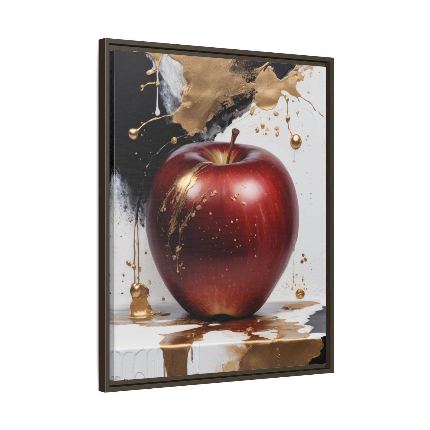 Elegant Apple Art Print - Multi-color Framed Canvas
