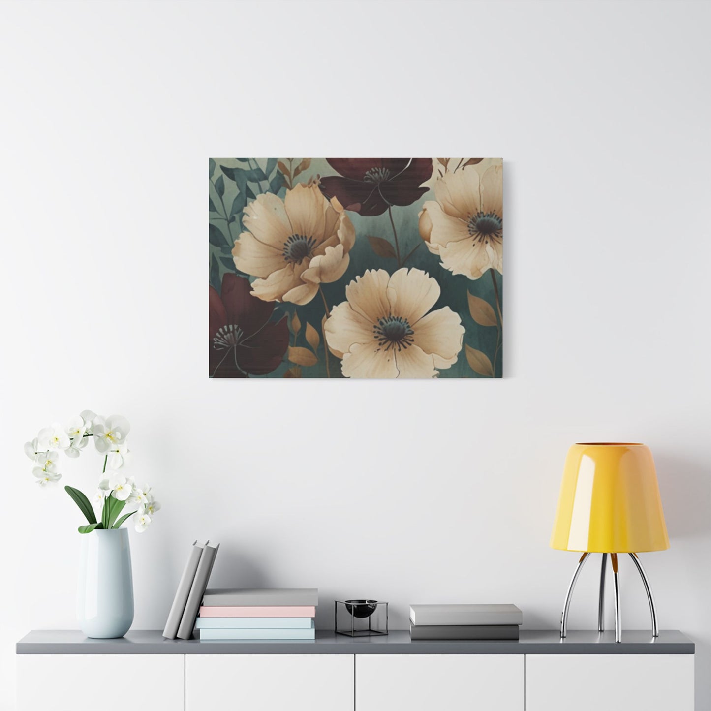 Floral Satin Canvas Art | Nature-Inspired Wall Décor