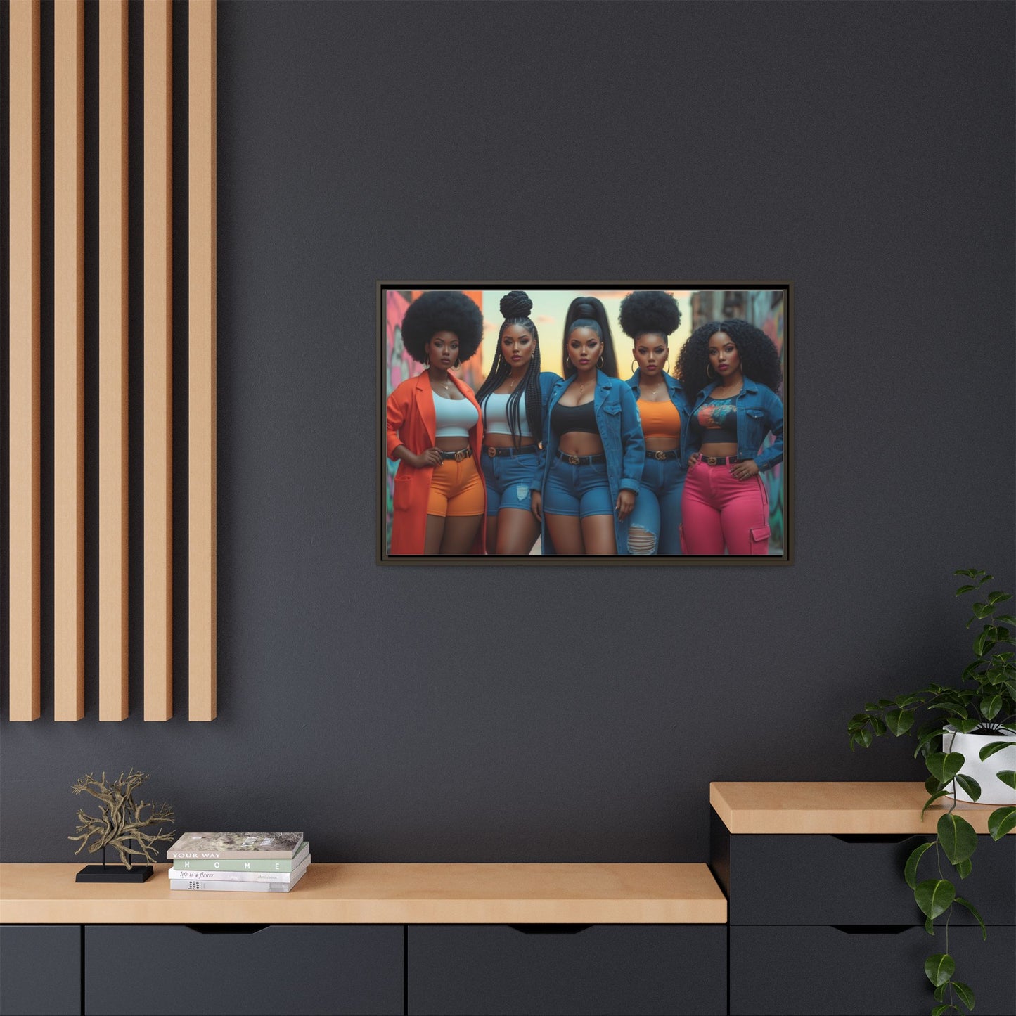 Matte Canvas, Framed (Multi-color)