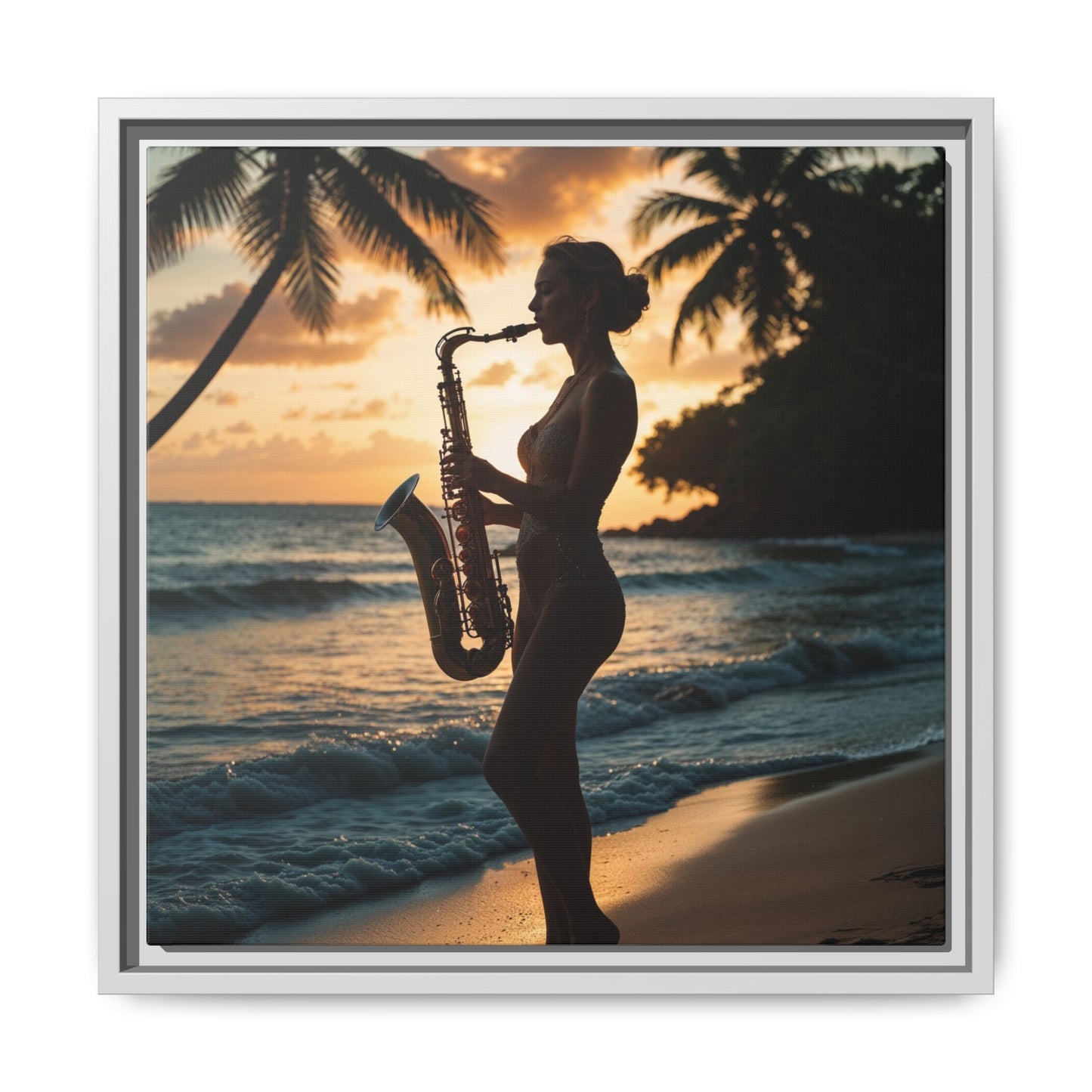 Saxophone Sunset on the beach