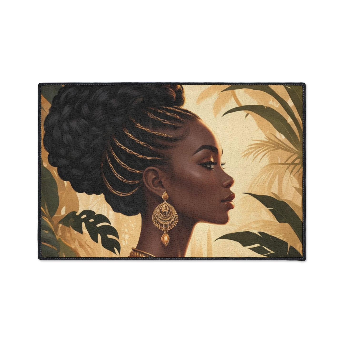Boho Chic Heavy Duty Floor Mat - Elegant Profile Design with Natural Vibes