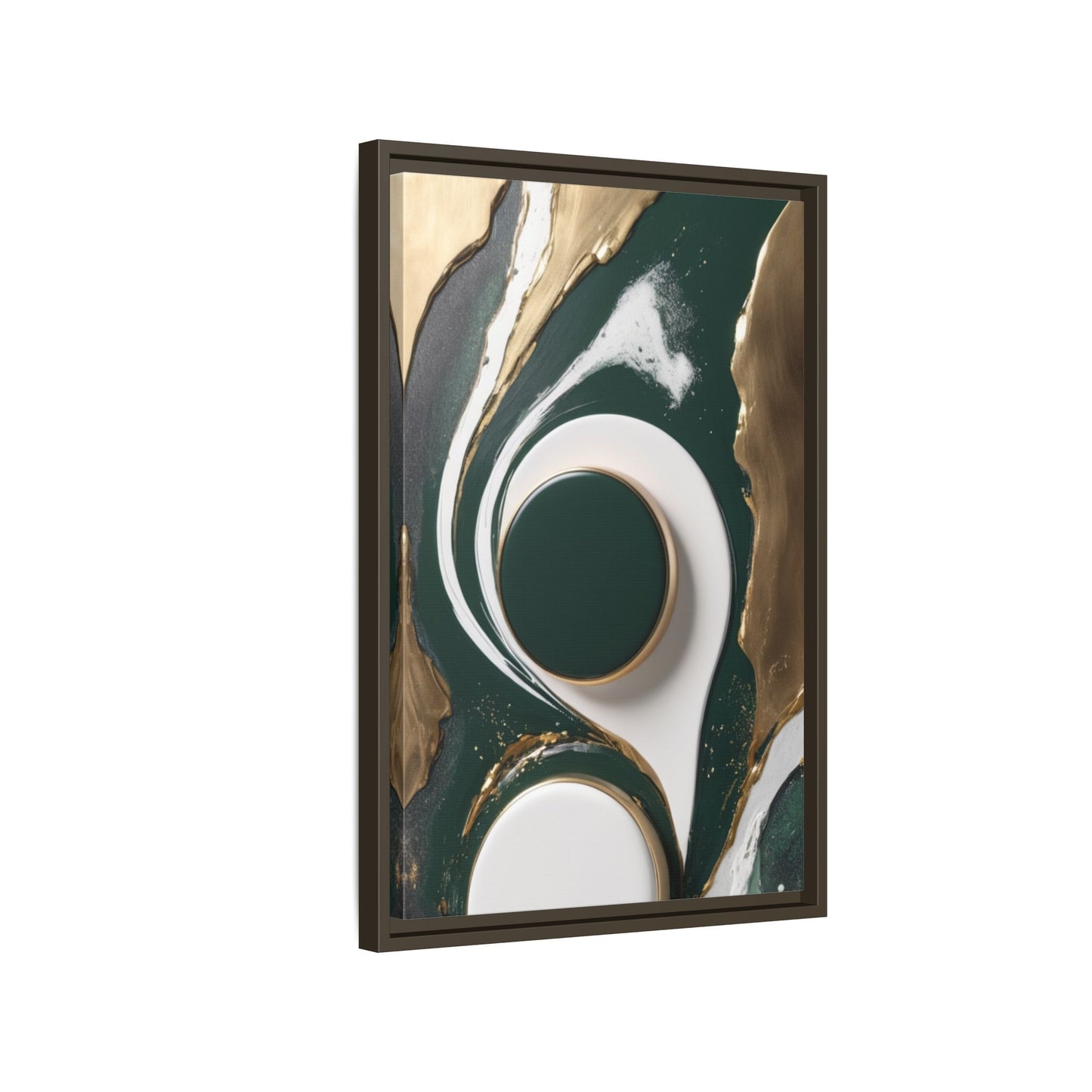 Elegant Abstract Framed Canvas Art - Modern Multi-Color Home Decor