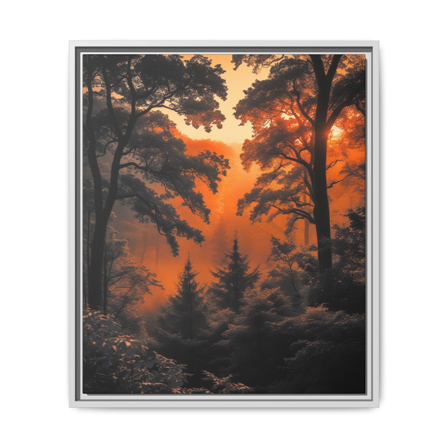 Tranquil Forest Sunset Wall Art