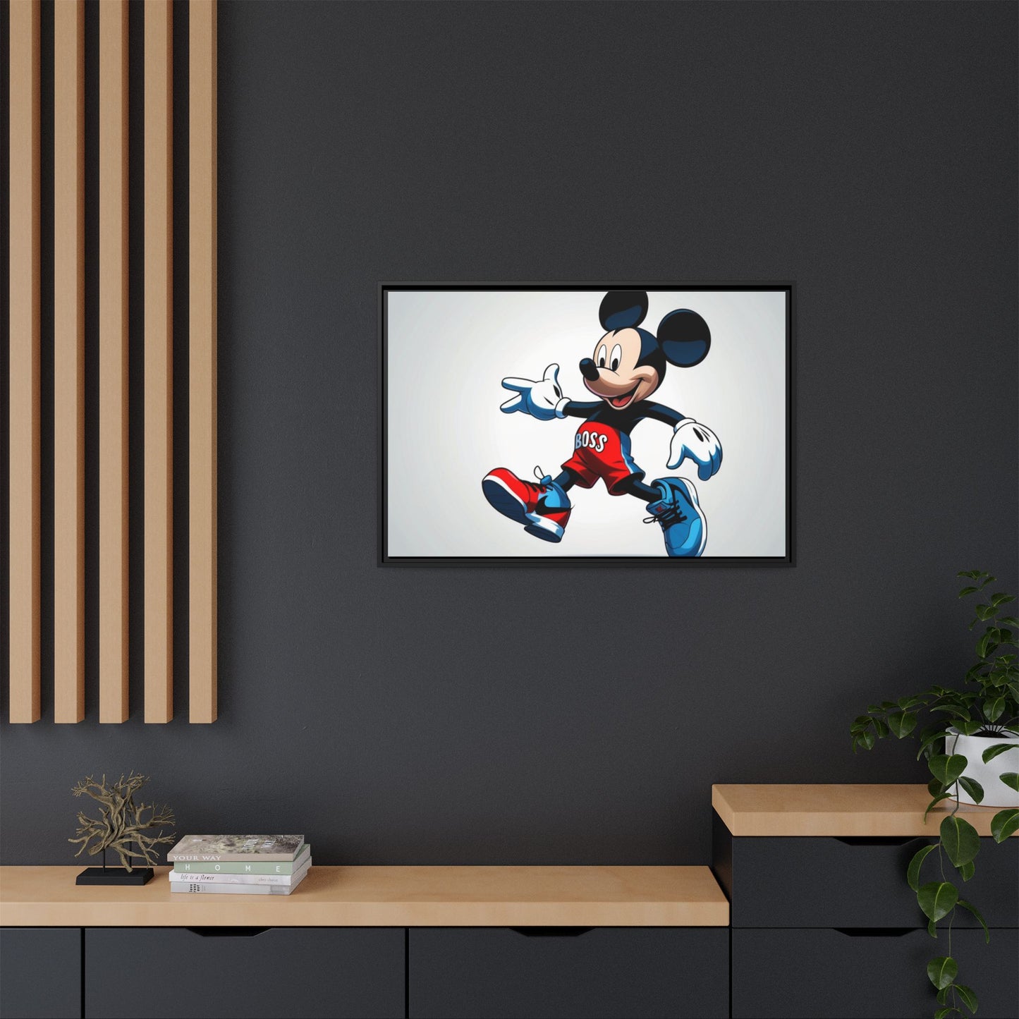Mickey Mouse Boss Framed Canvas Art