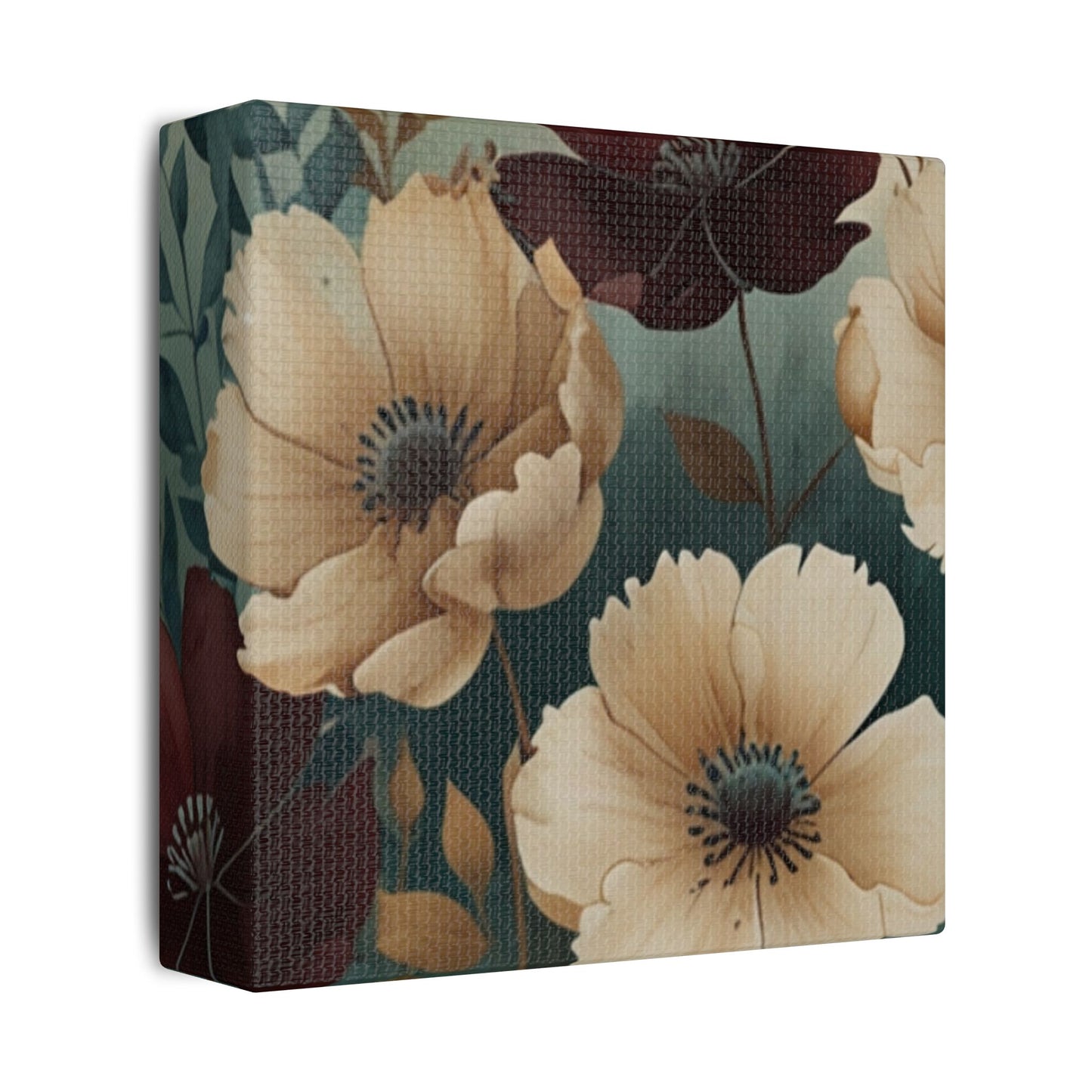 Floral Satin Canvas Art | Nature-Inspired Wall Décor