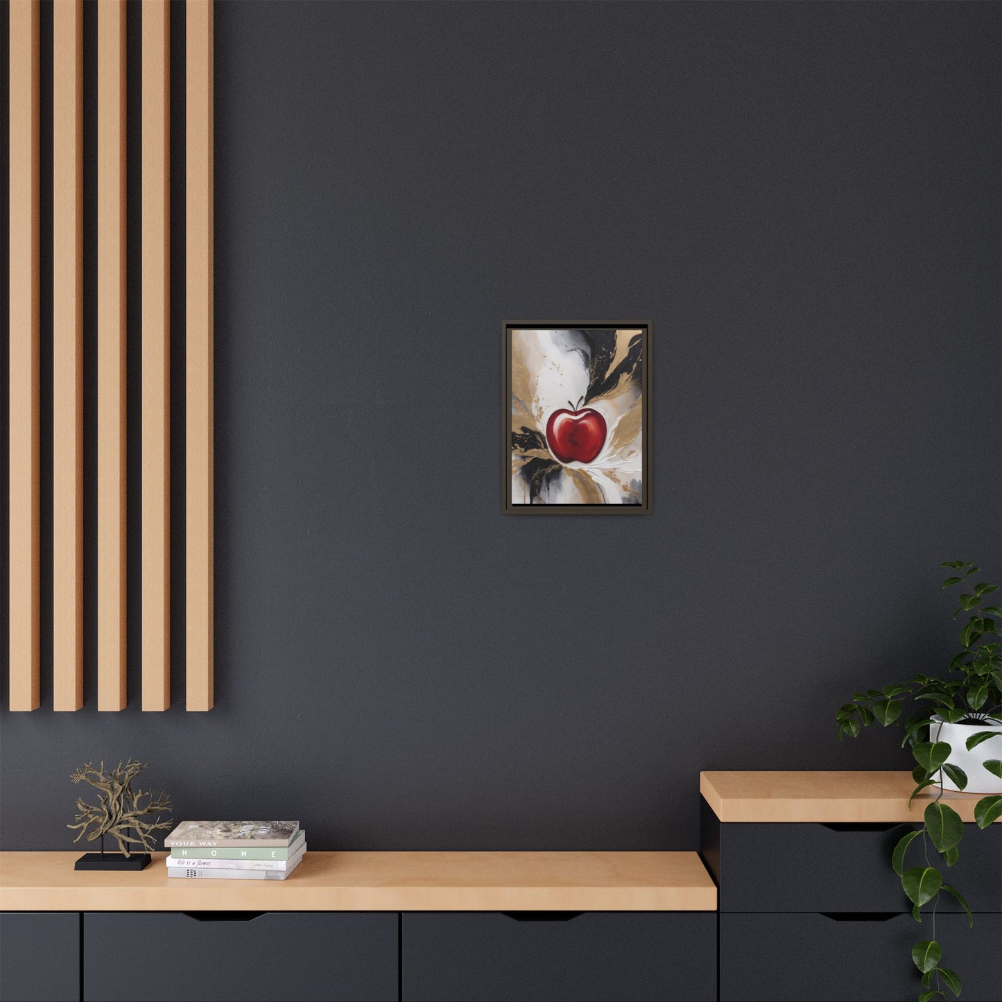Elegant Apple Canvas Art Print - Framed Wall Decor