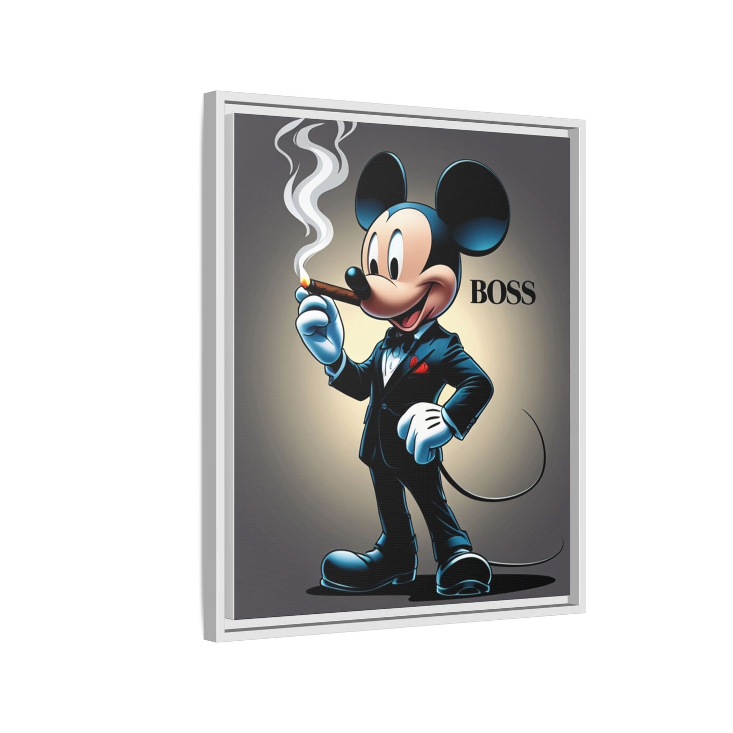 Framed Boss Mickey Mouse Canvas Art - Stylish Wall Decor for Fans